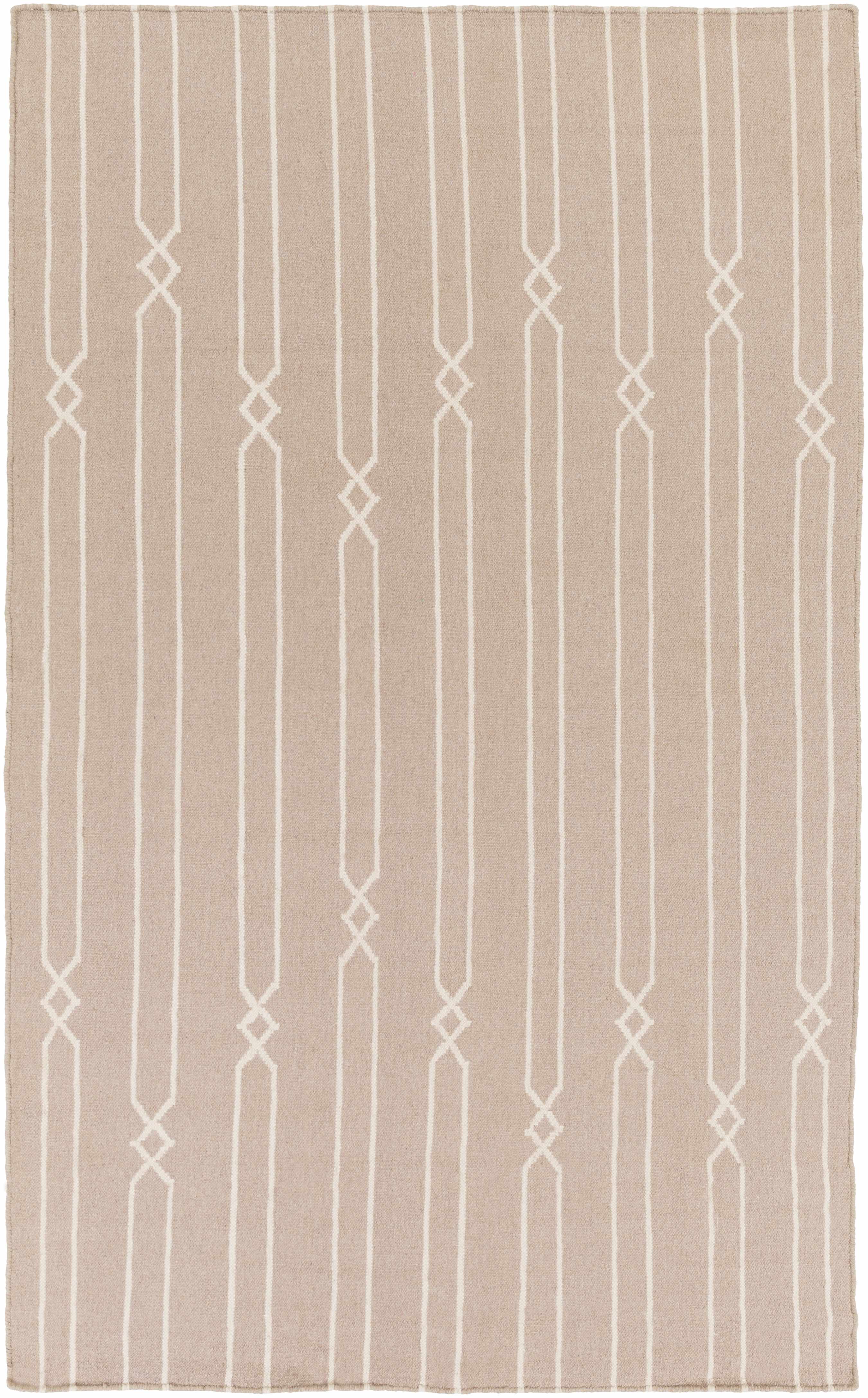 Oundle 2' x 3' Modern Flatweave Farmhouse Stripes Wool Area Rug - Hauteloom