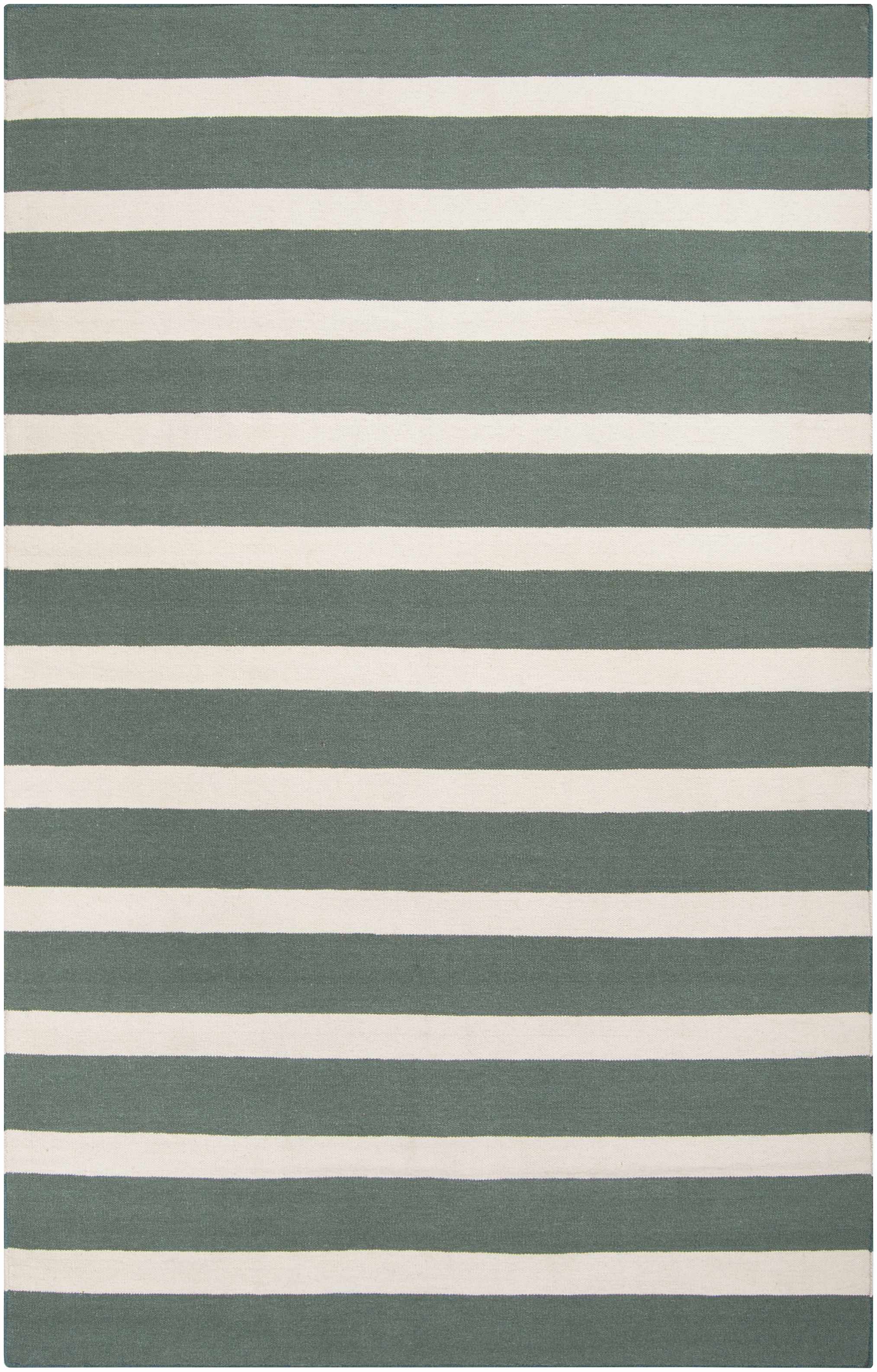 Galliano 8' x 11' Flatweave Farmhouse Stripes Wool Area Rug - Hauteloom