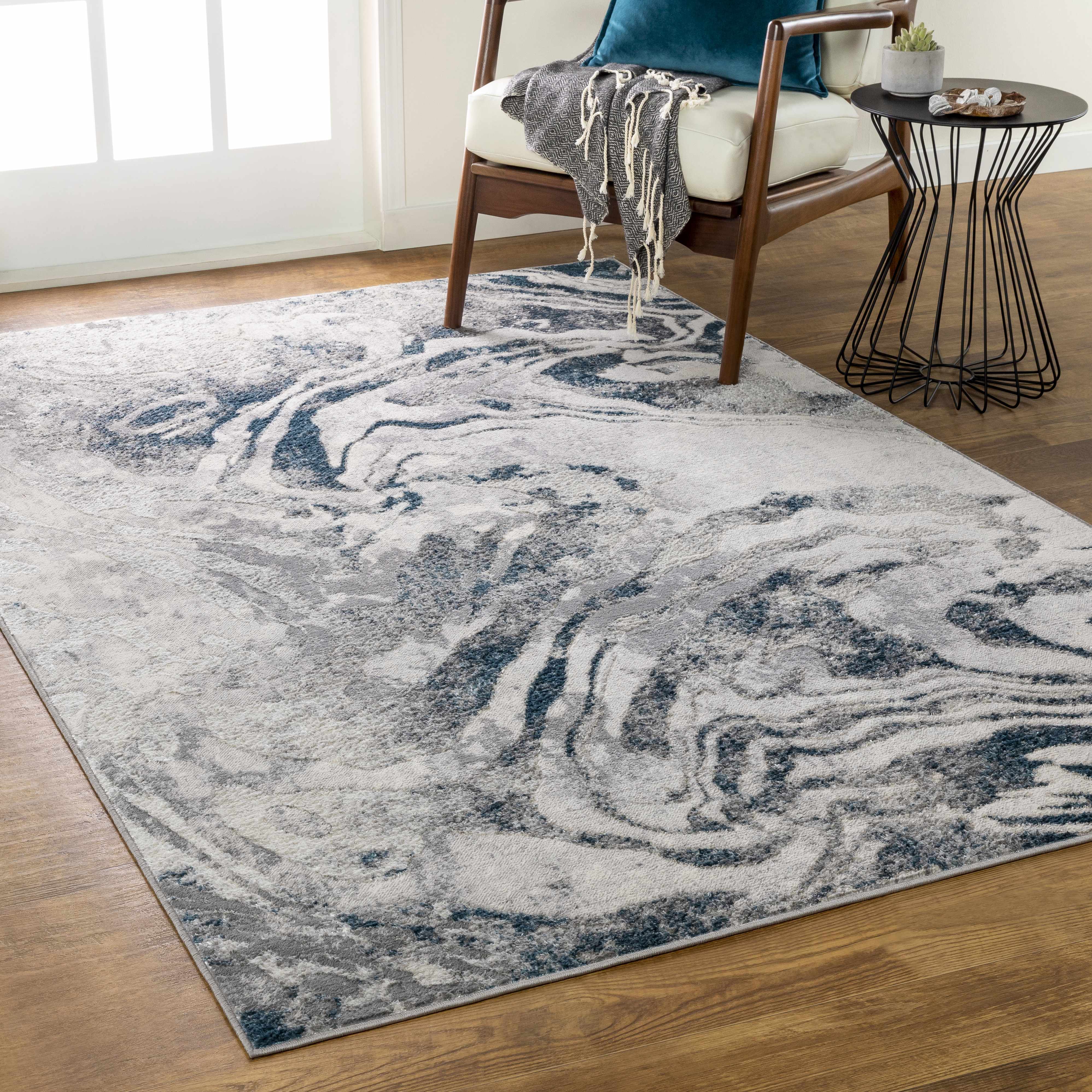 Rosthern 31in x 46in Modern Contemporary Bohemian Abstract Area Rug - Hauteloom