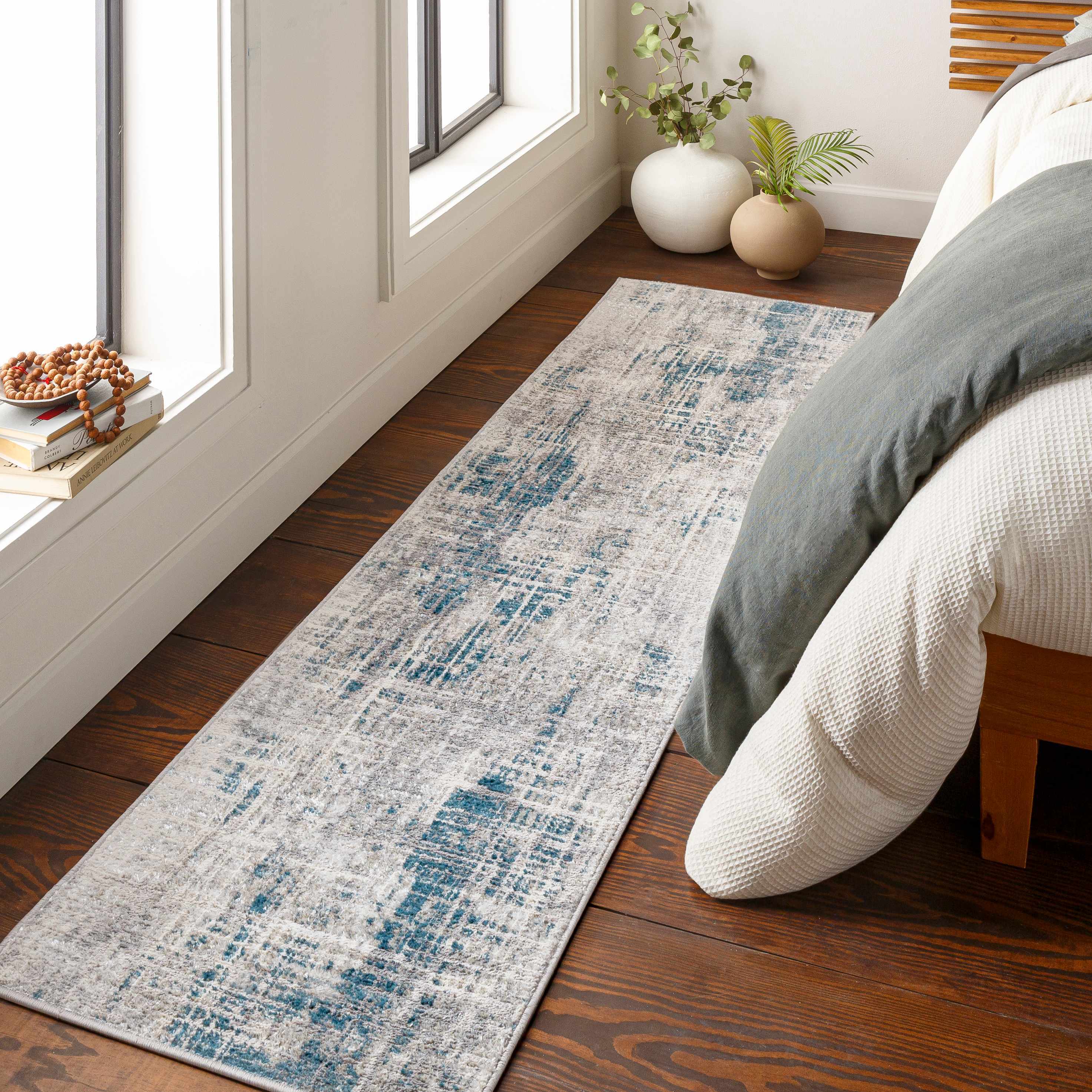Boot 2' x 7' Modern Contemporary Bohemian Abstract Runner - Hauteloom