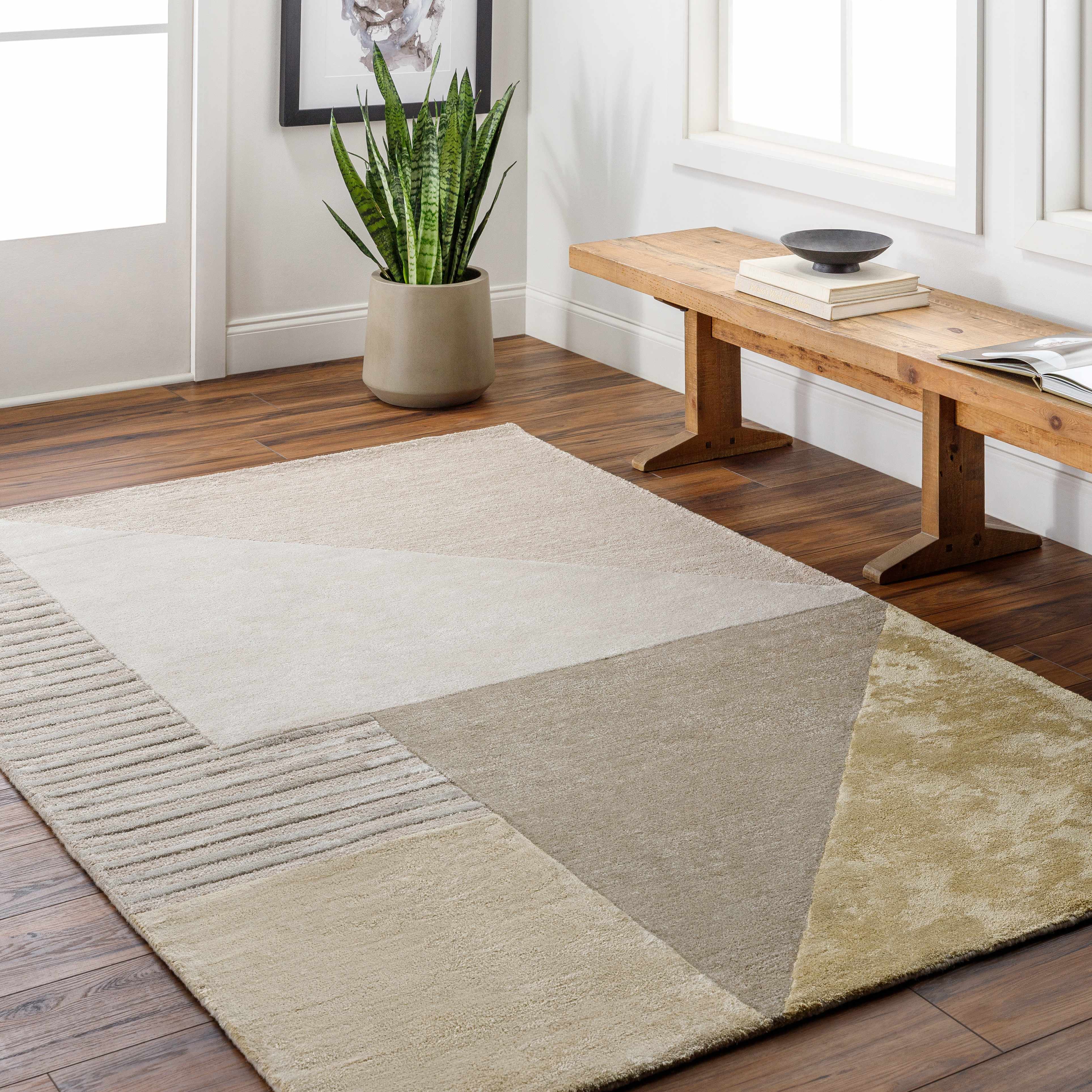Pagedale 8' x 10' Modern Geometric Contemporary Handmade Area Rug - Hauteloom