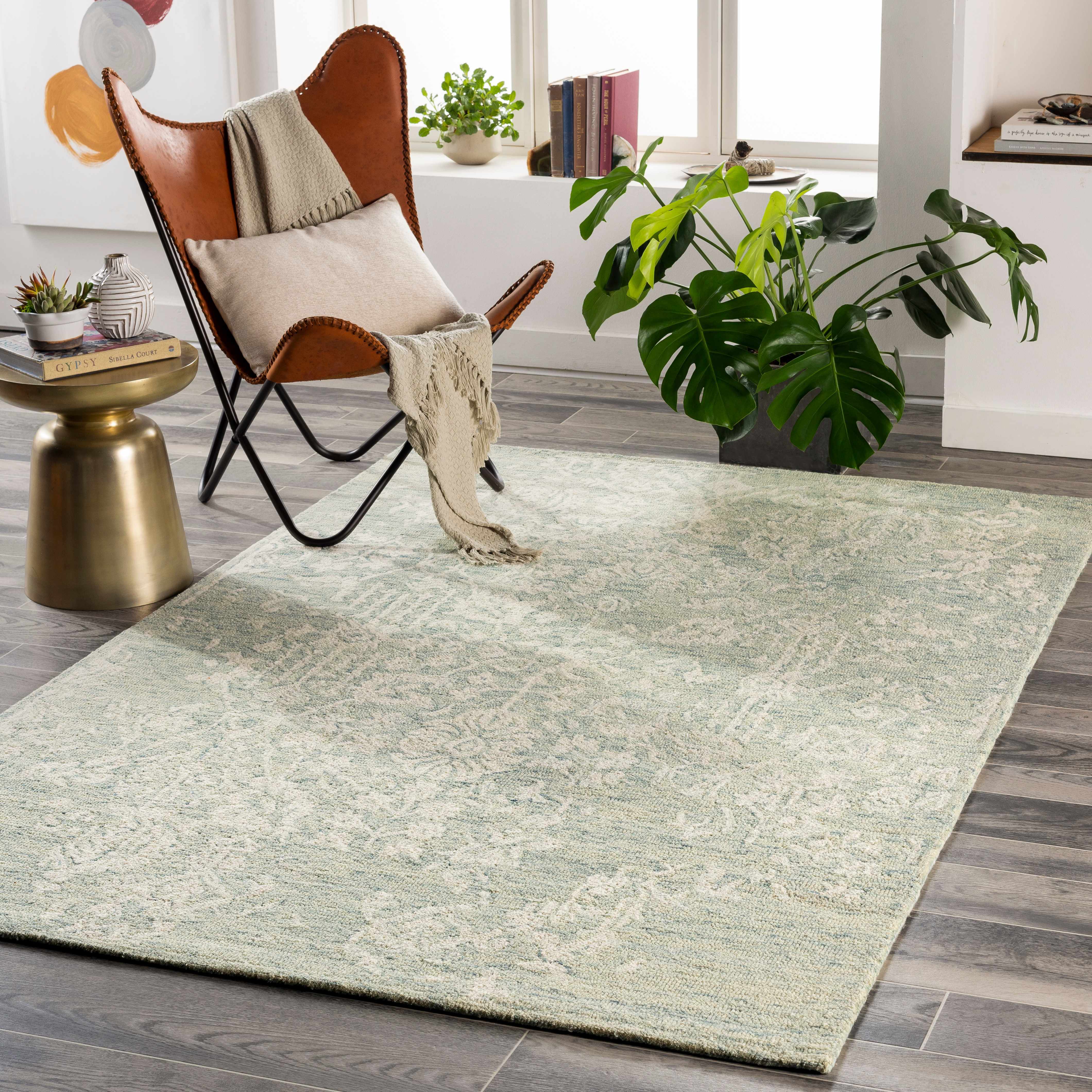 Linabuan 5' x 7'6in Handmade wool Moroccan Wool Area Rug - Hauteloom