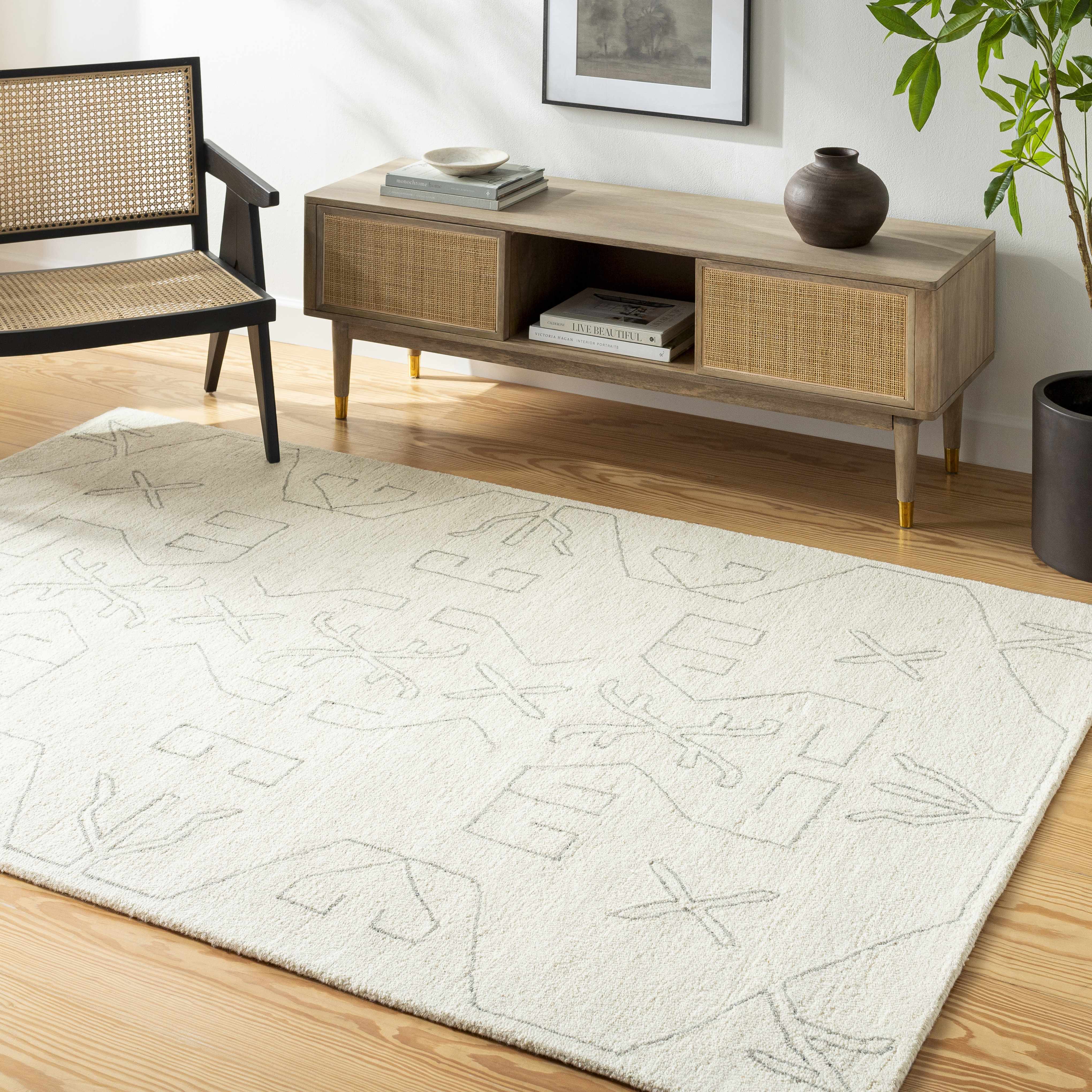 Celia 5' x 7'6in Wool Area Rug - Hauteloom