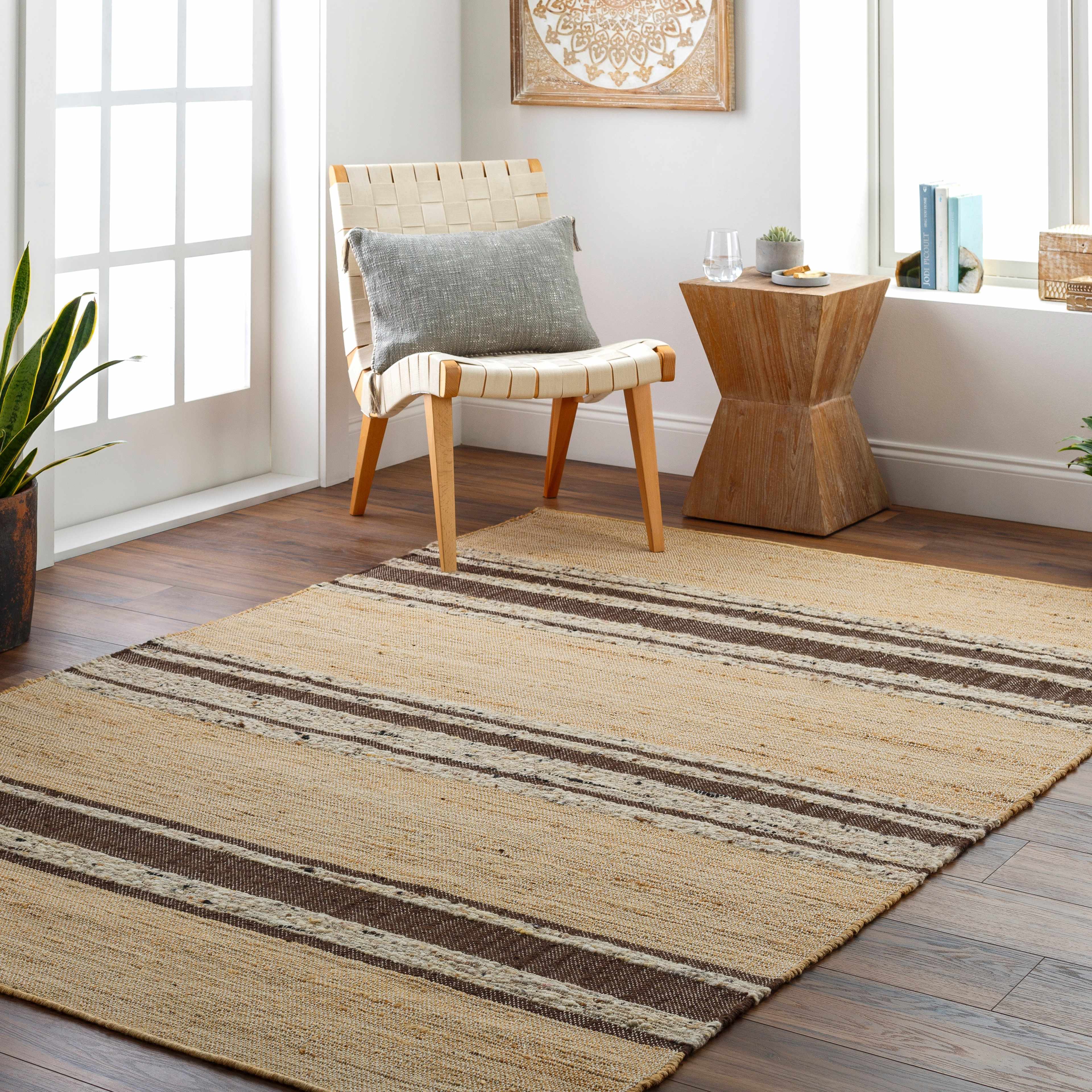 Pika 5' x 7'6in Jute Area Rug - Hauteloom