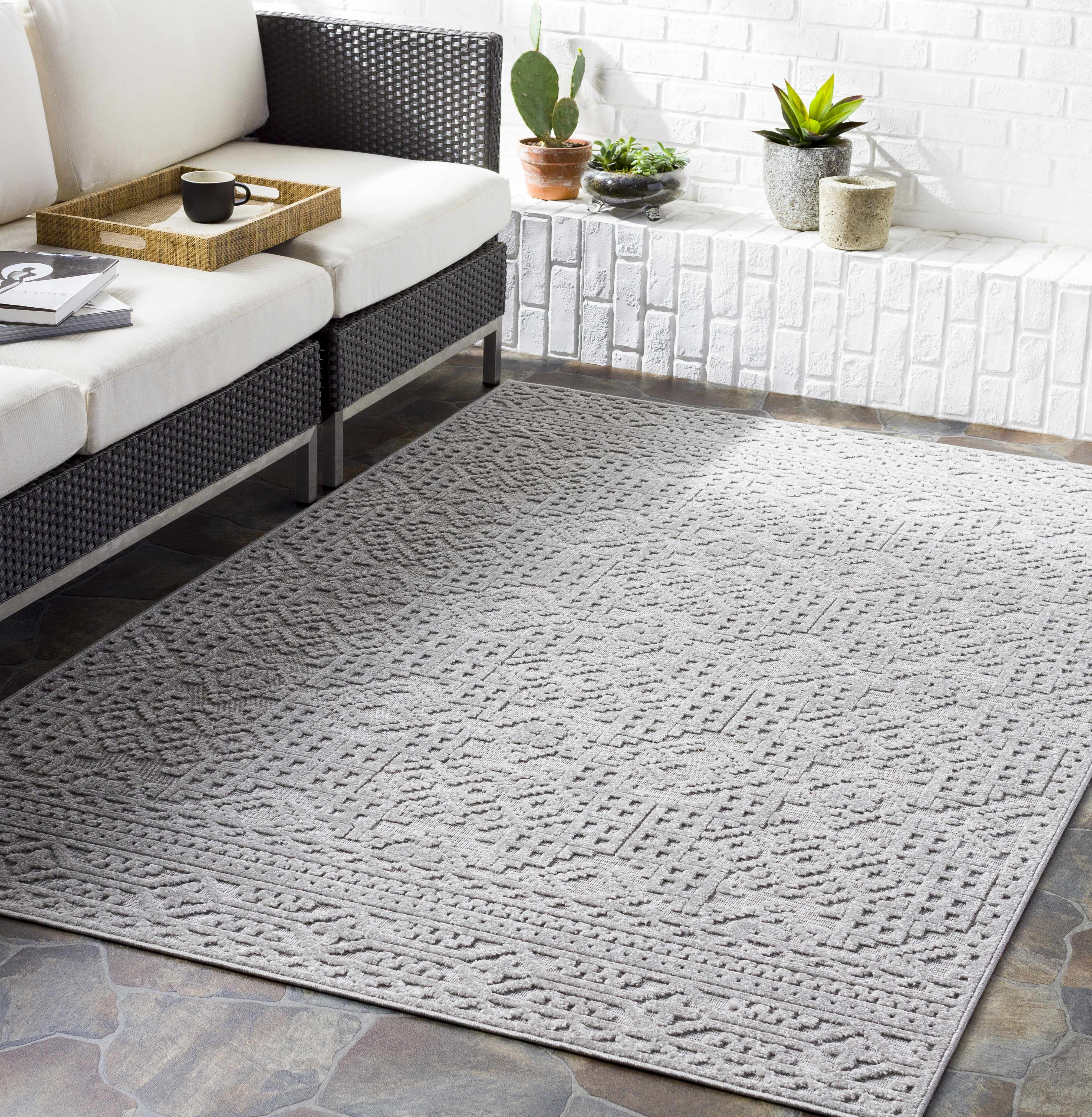 Walkervale 9'2in x 12' Outdoor Area Rug - Hauteloom