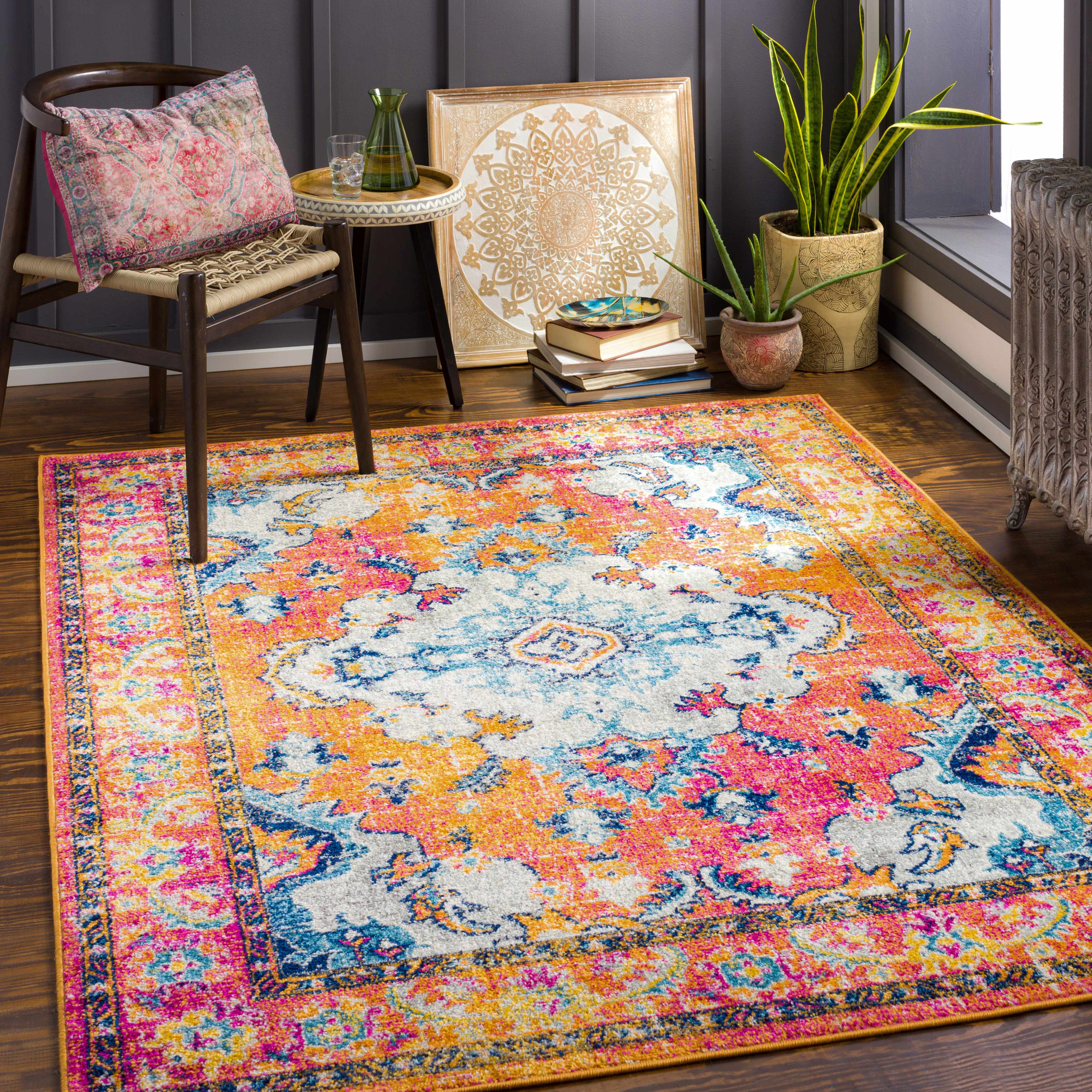 Marldon 7'10in x 10'3in Updated Traditional Medallion Area Rug - Hauteloom