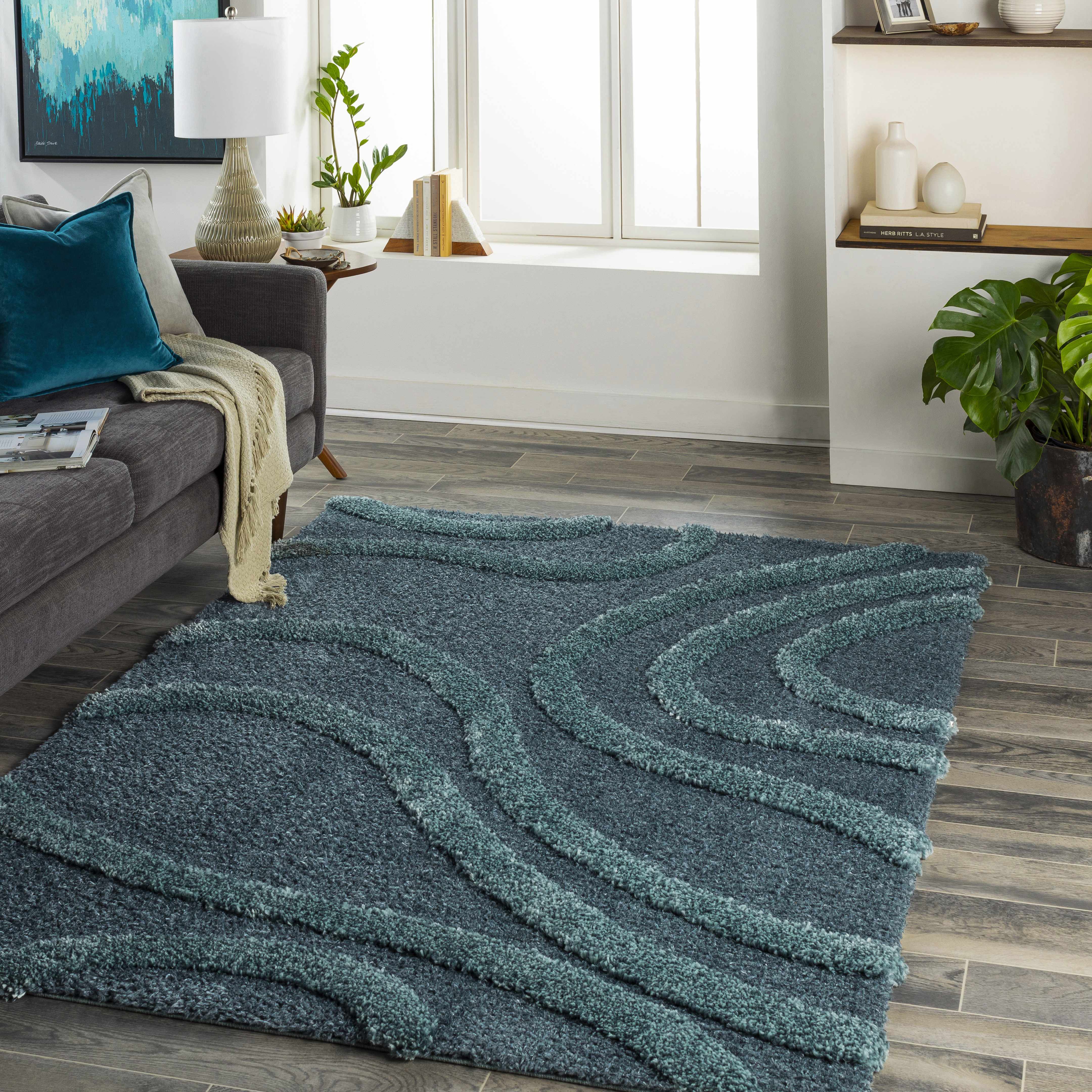 Taluya 7'10in x 10' Shag Plush Area Rug - Hauteloom