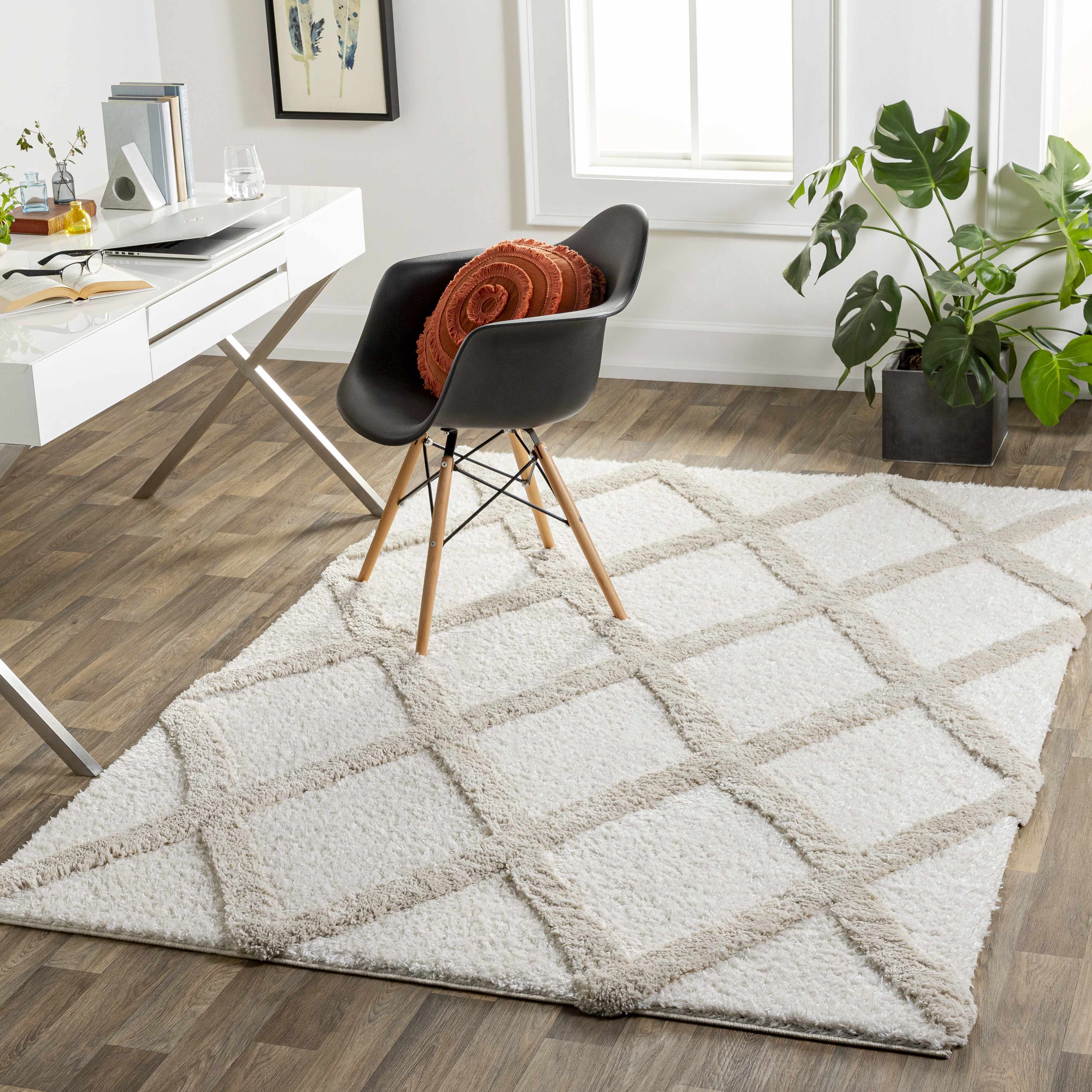 Sulusaray 5'3in x 7' Shag Plush Area Rug - Hauteloom