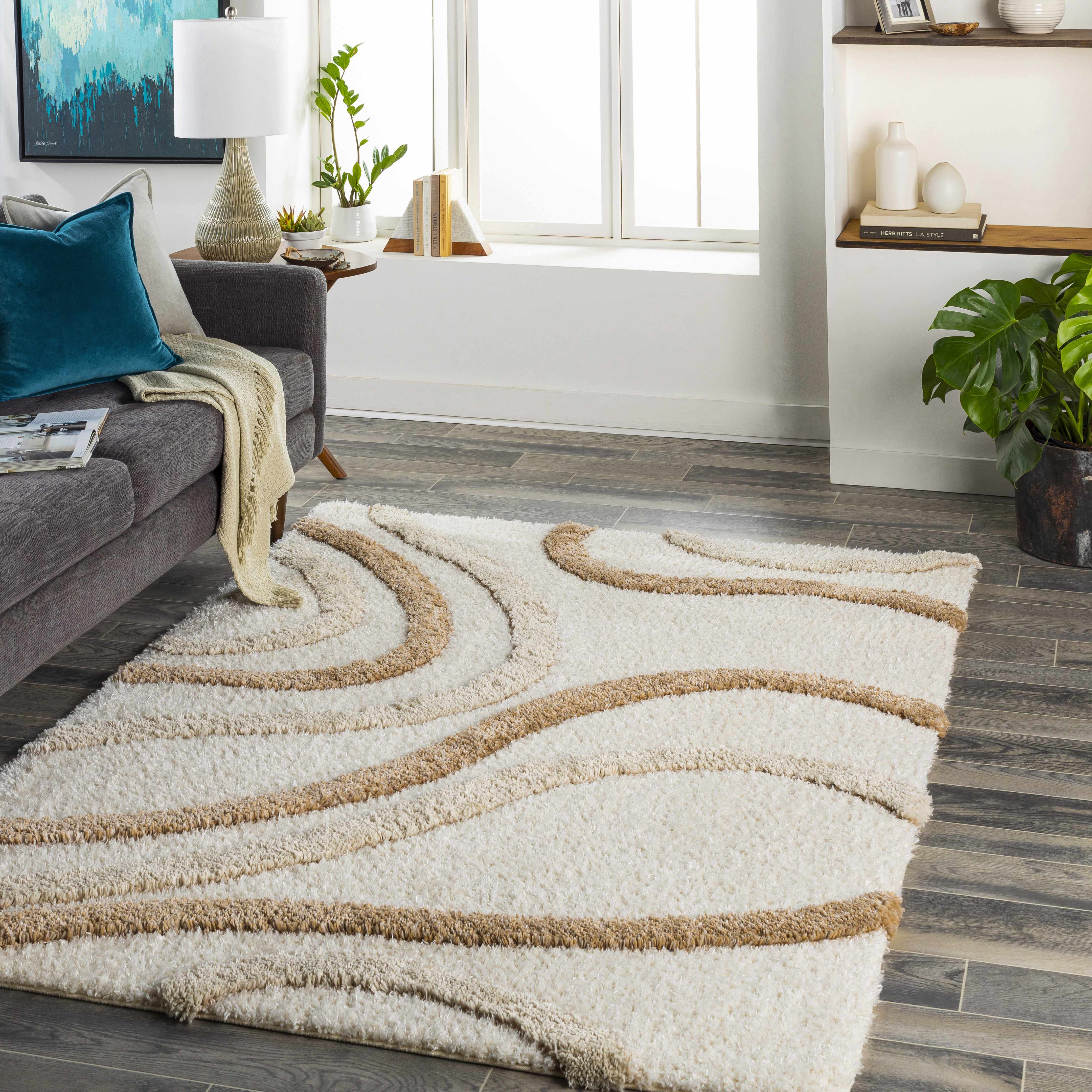 Espiye 5'3in x 7' Shag Plush Area Rug - Hauteloom