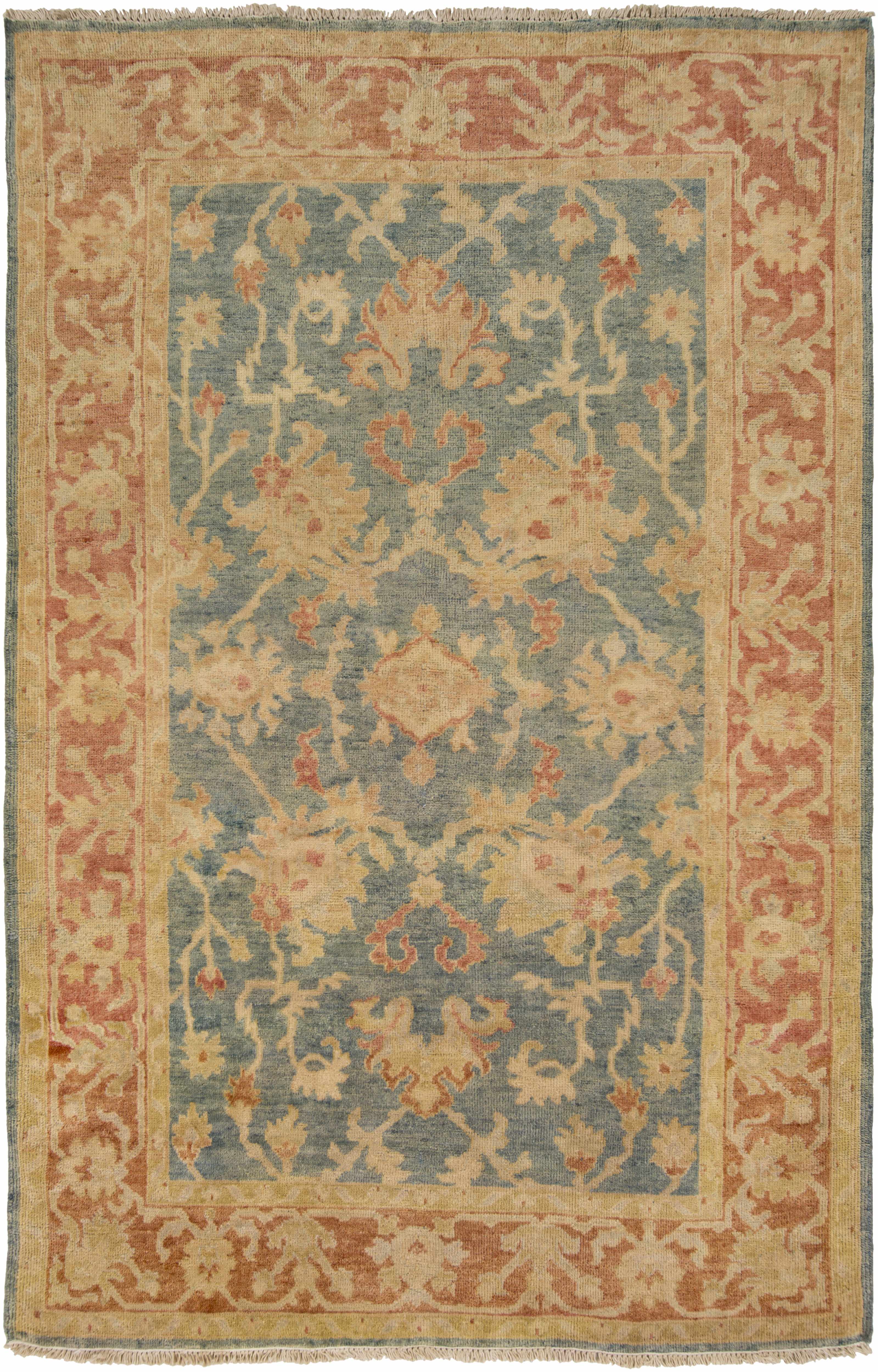 Tchula 5'6in x 8'6in Traditional NZ Wool Area Rug - Hauteloom