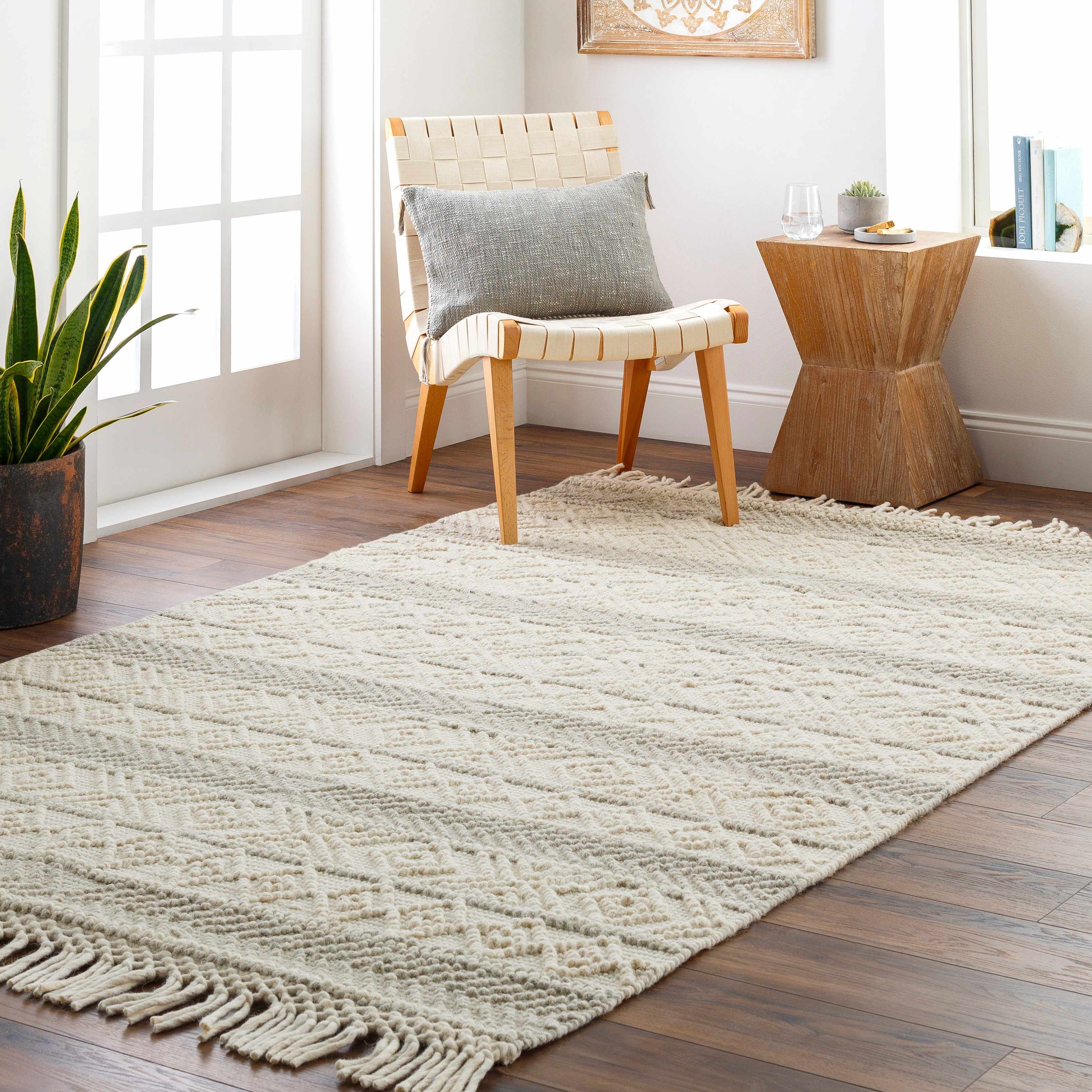 Ummi 3' Round Wool Area Rug - Hauteloom