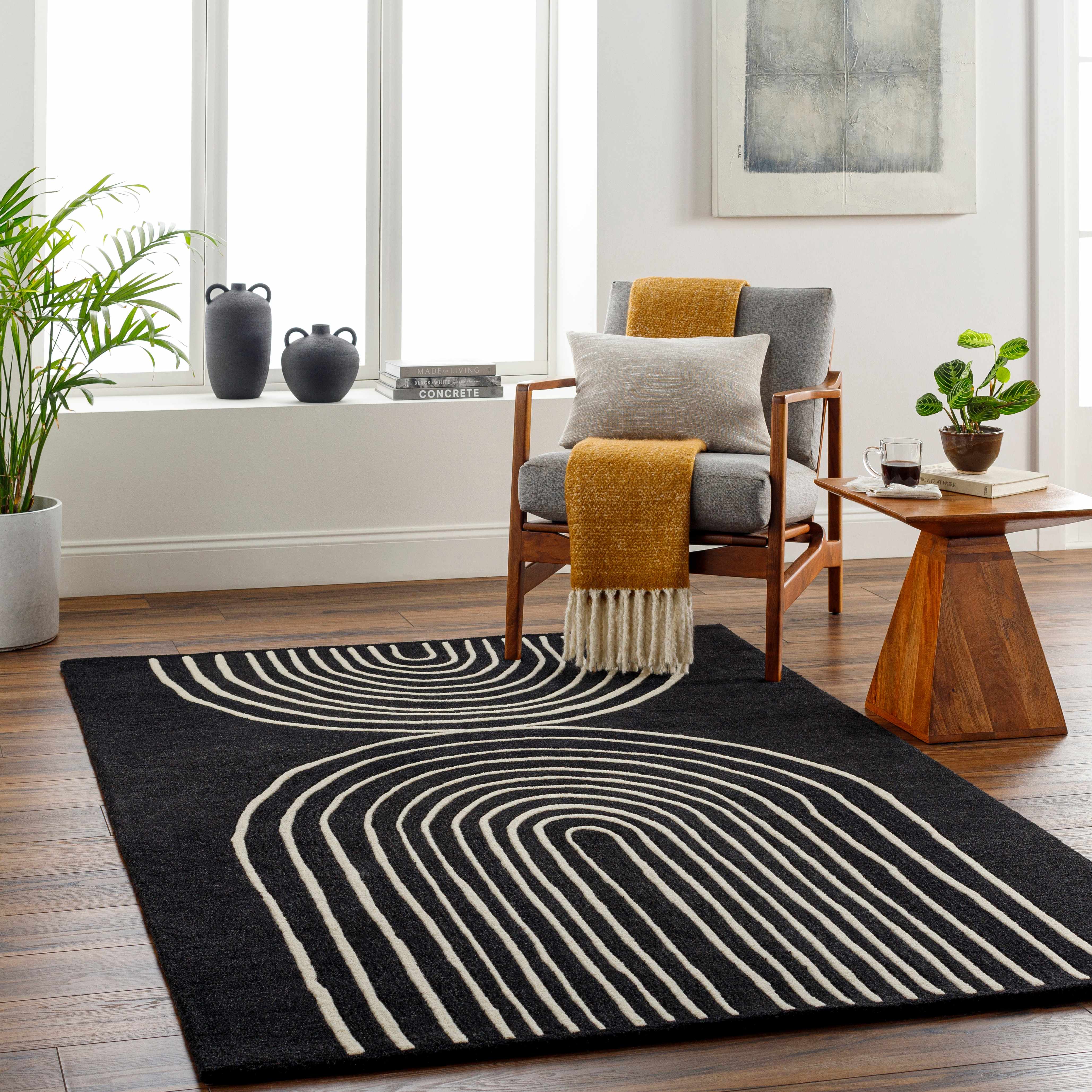 Fuat 6' x 9' Wool Area Rug - Hauteloom