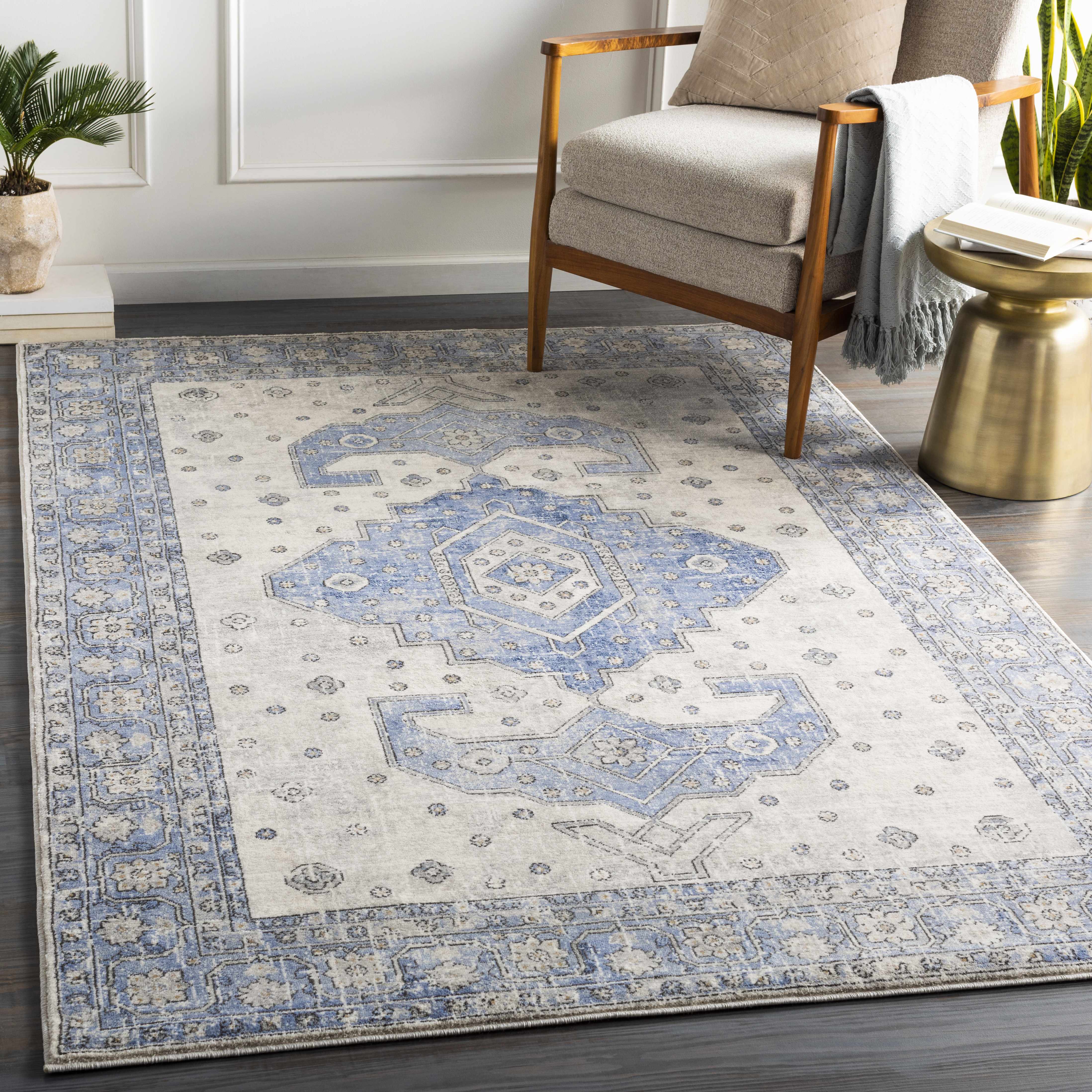 Connoqunsg 6'7in x 9' Updated Traditional Area Rug - Hauteloom