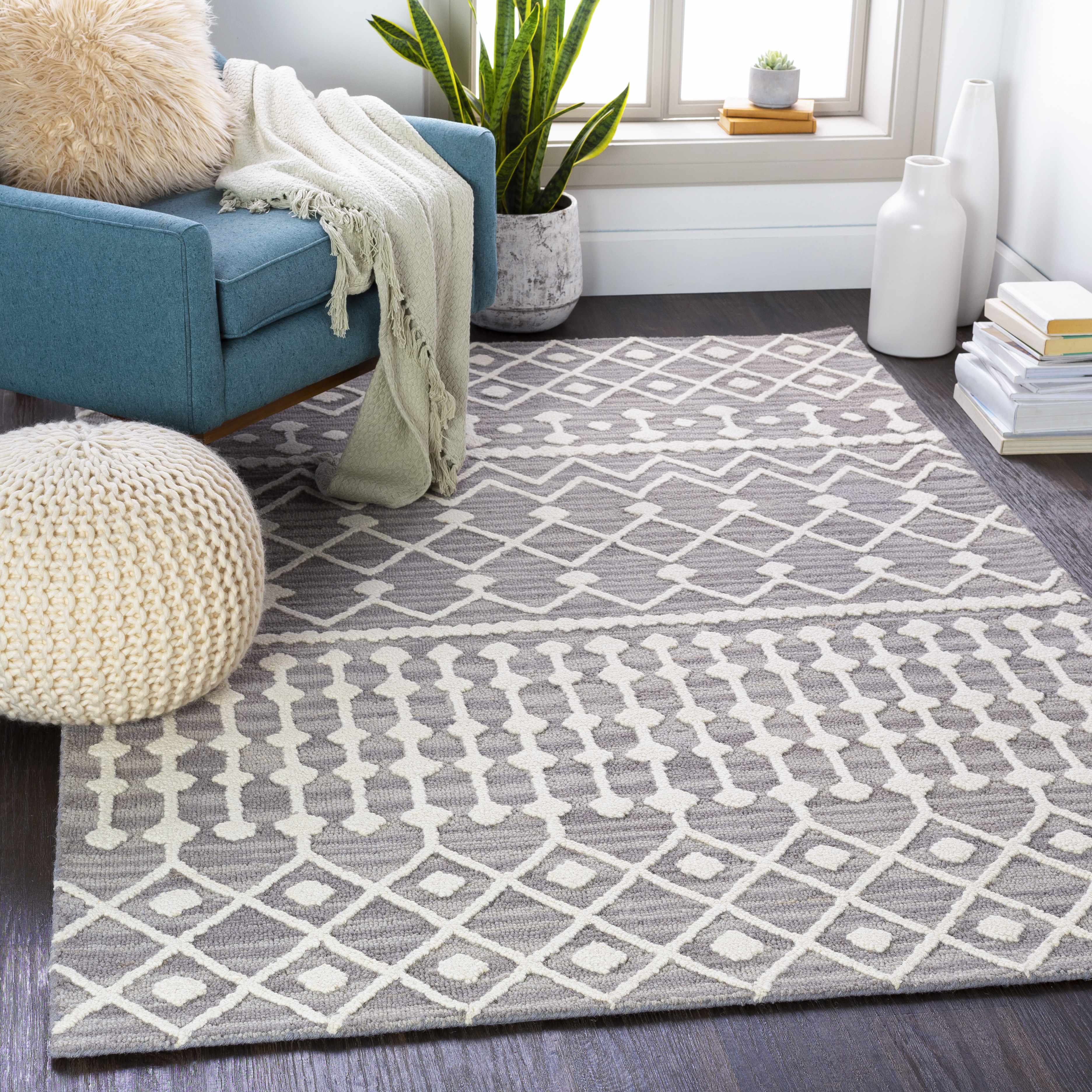 Tingalpa 8'10in x 12' Wool Area Rug - Hauteloom
