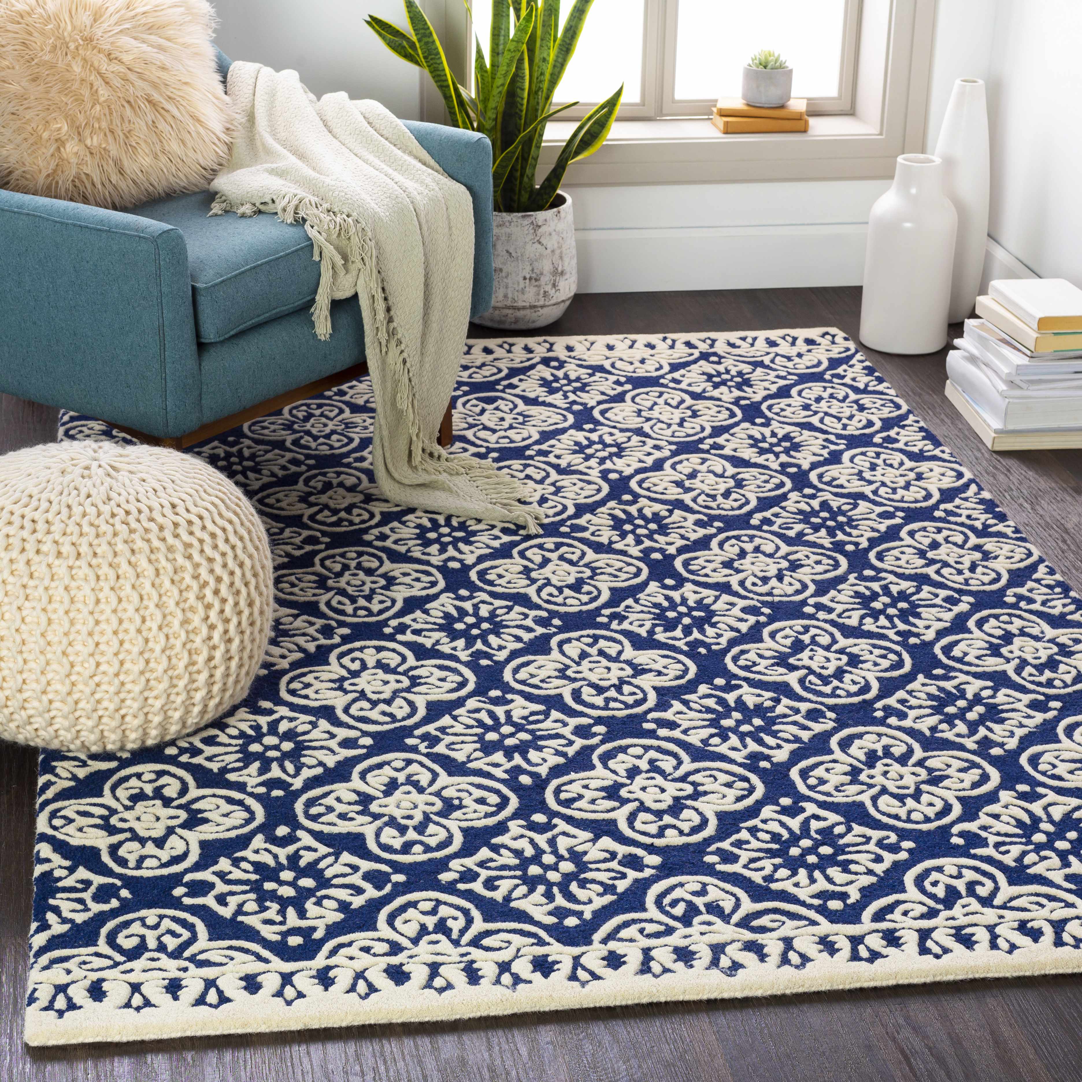 Harvel 8'10in x 12' Wool Area Rug - Hauteloom
