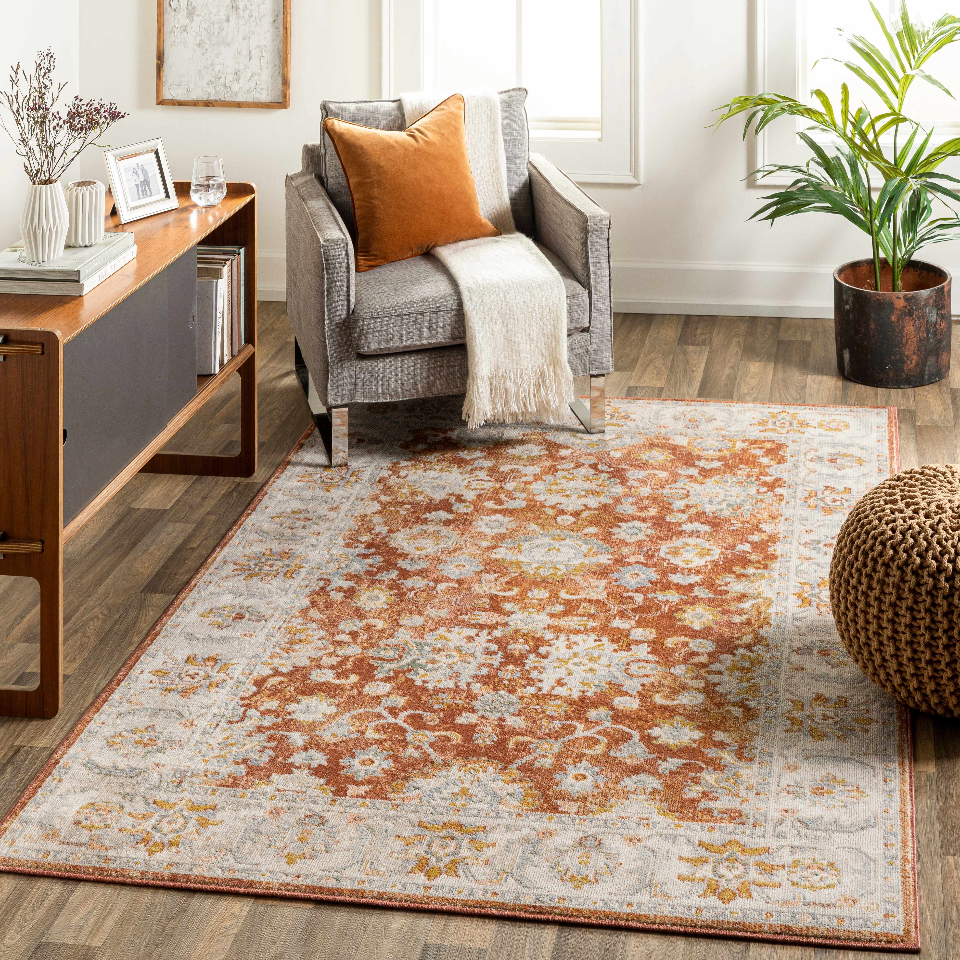 Dicamay 5'3in x 7' Updated Traditional Farmhouse Area Rug - Hauteloom