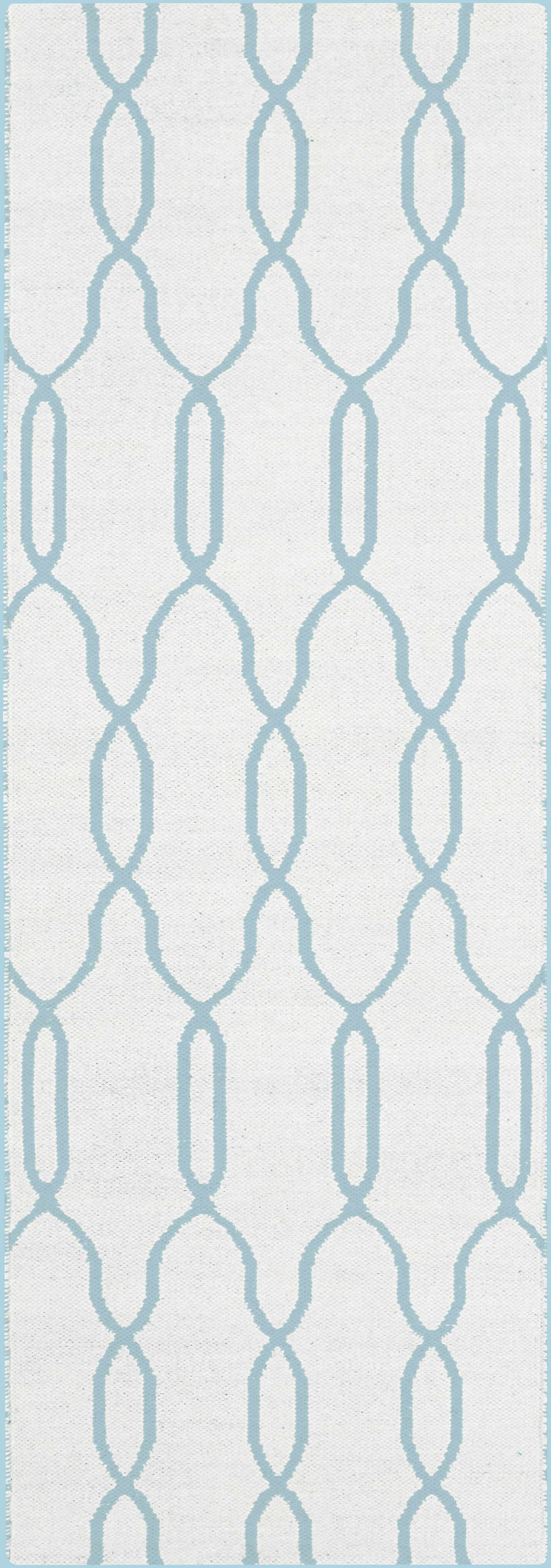 Franklintown 2'6in x 8' Transitional Flat Weave Moroccan Trellis Wool Runner - Hauteloom