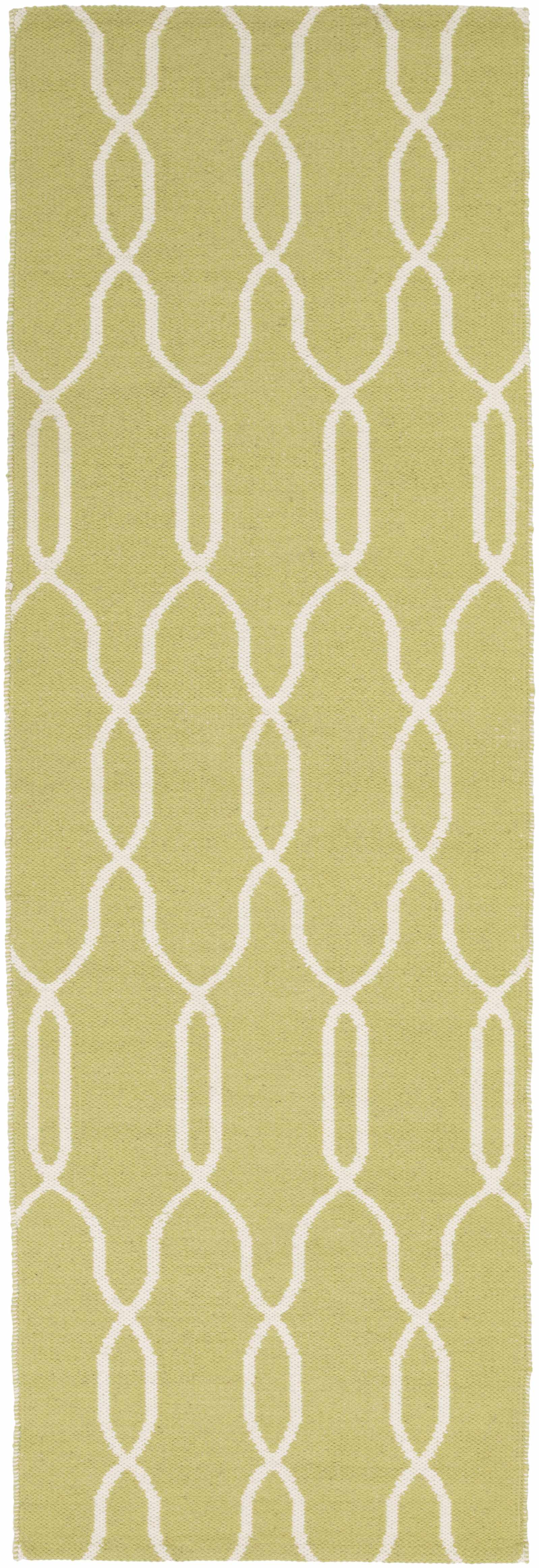 Penasco 2'6in x 8' Transitional Flat Weave Moroccan Trellis Wool Runner - Hauteloom