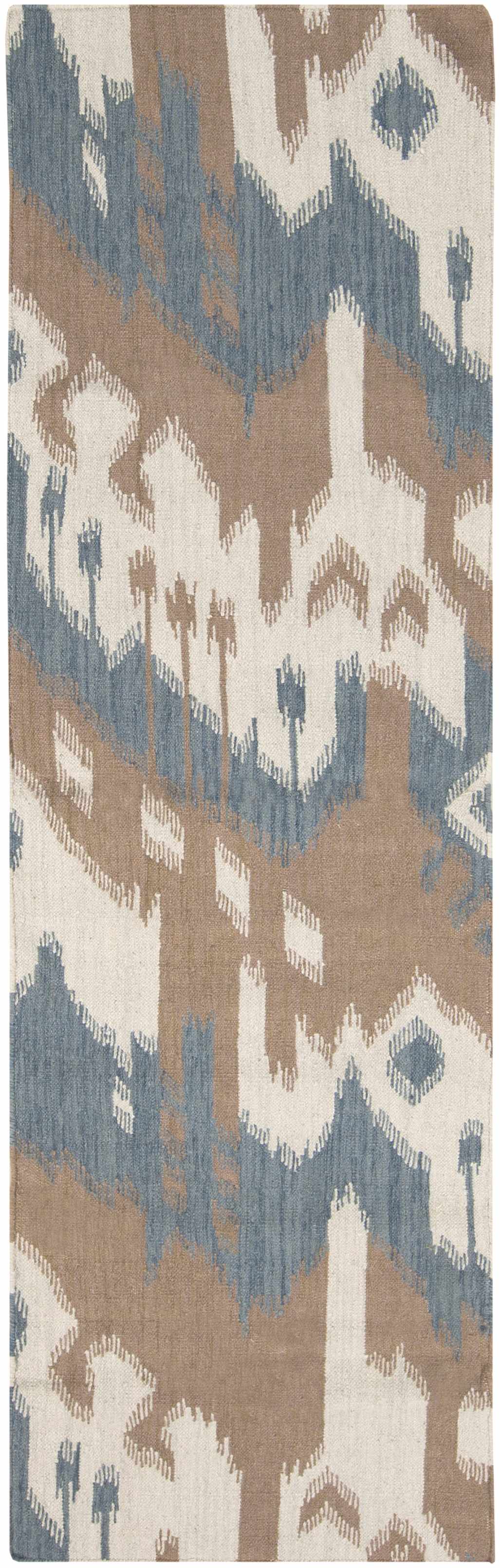 Thunderbolt 2'6in x 8' Southwest Flat Weave Moroccan Bohemian Wool Runner - Hauteloom