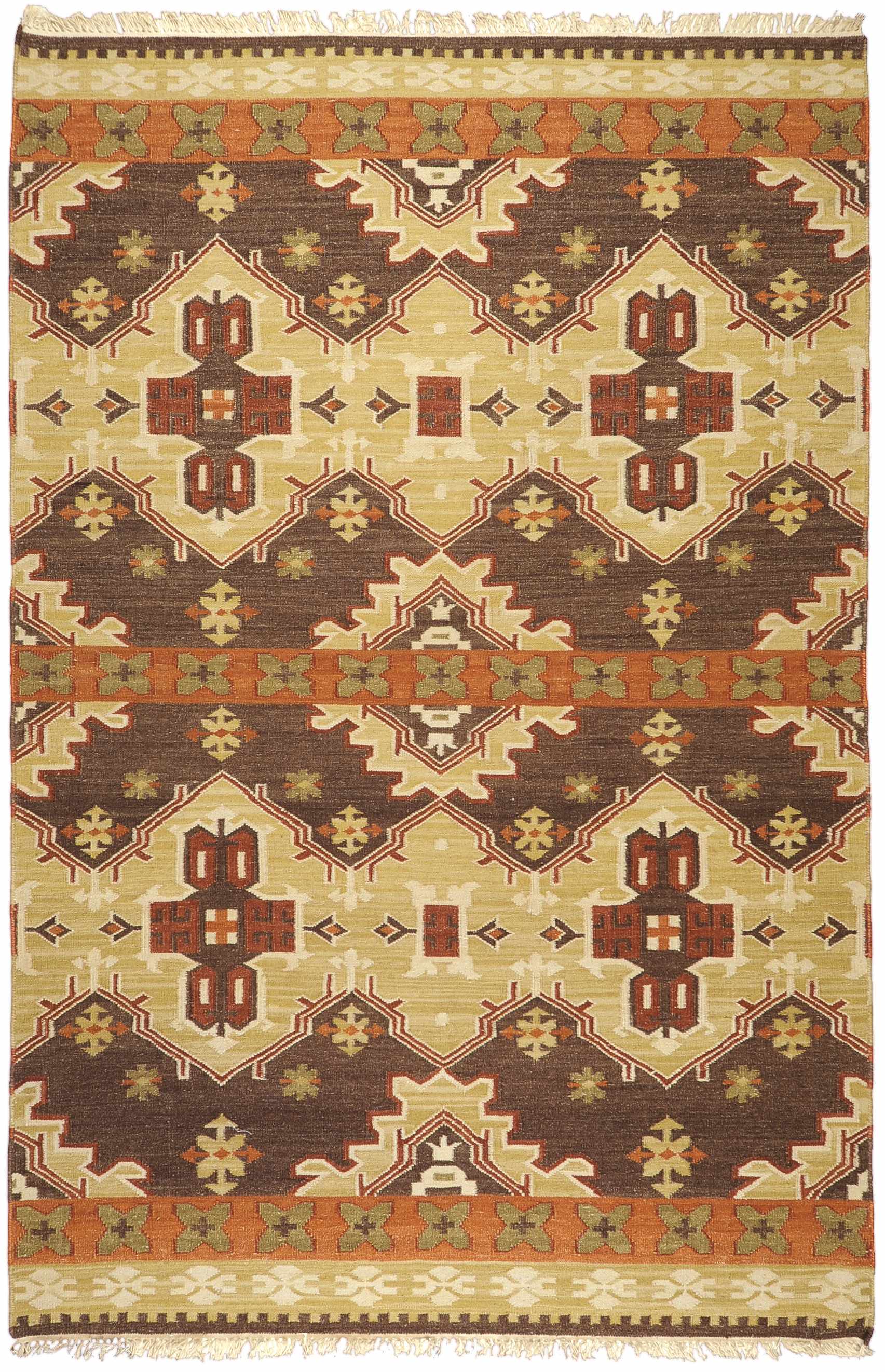 Inavale 8' x 11' Southwest Flatweave Southwestern Moroccan Wool Area Rug - Hauteloom