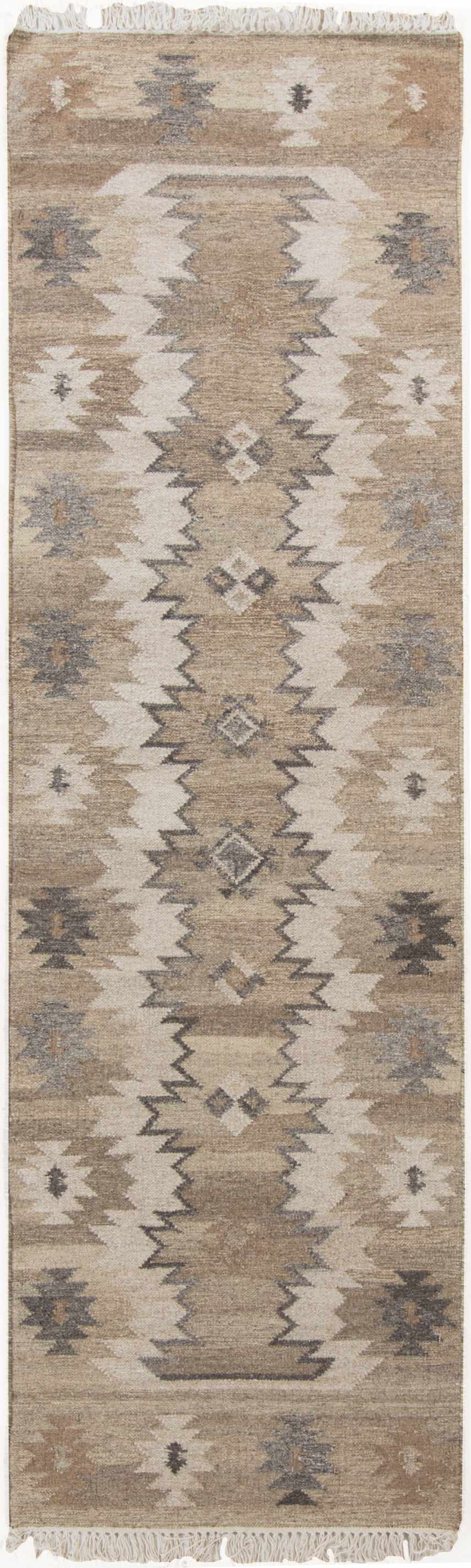 Brady 2'6in x 8' Bohemian/ Flatweave Southwestern Moroccan Wool Runner - Hauteloom
