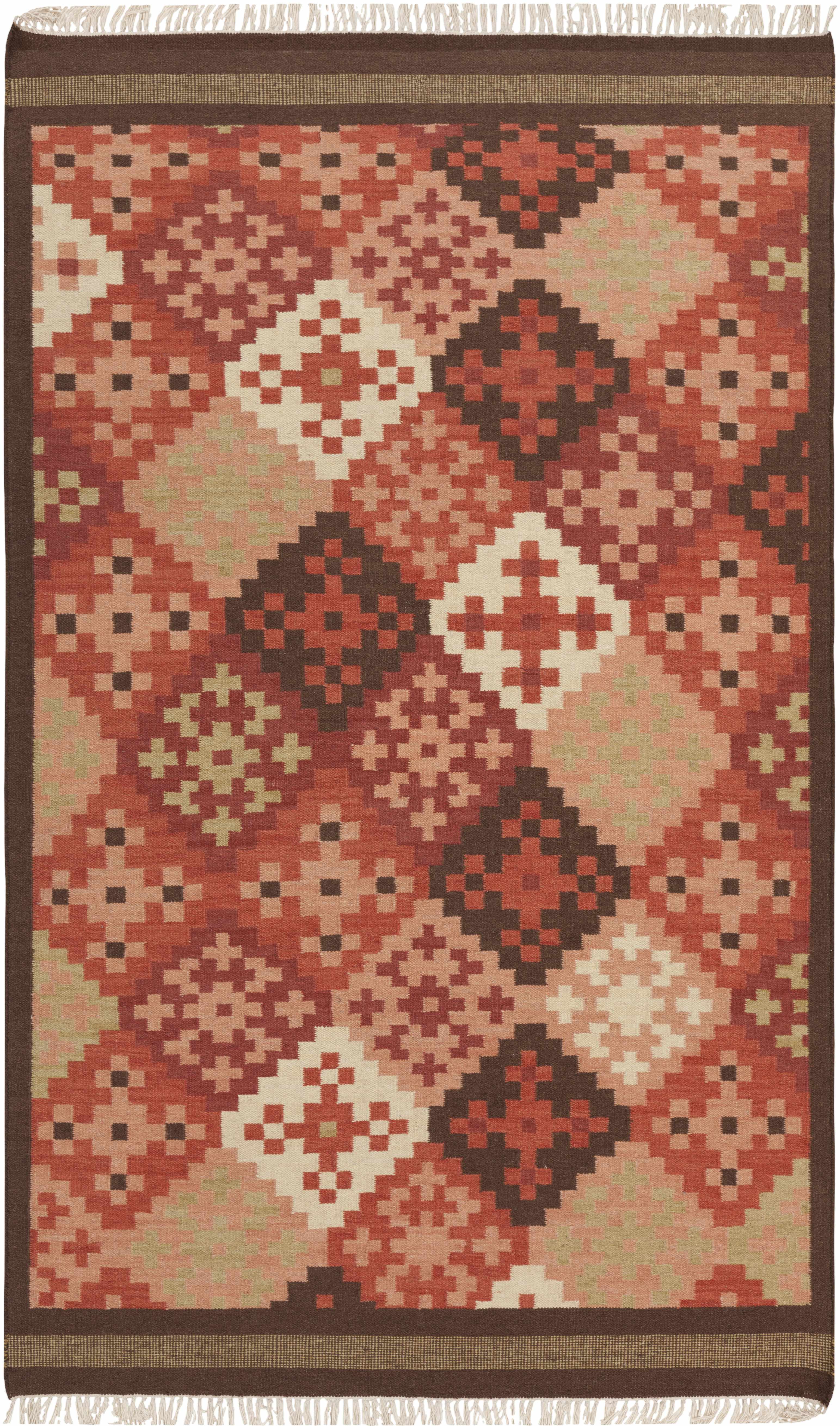 Groveland 8' x 11' Southwest Flatweave Southwestern Moroccan Wool Area Rug - Hauteloom
