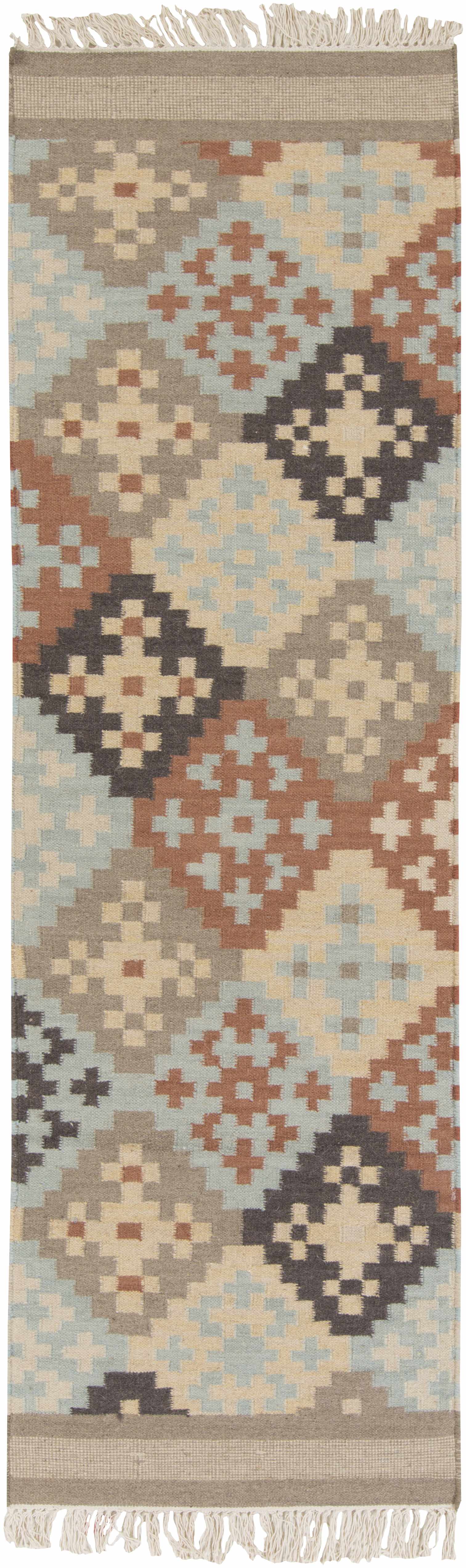 Waddy 2'6in x 8' Southwest Flatweave Southwestern Moroccan Wool Runner - Hauteloom