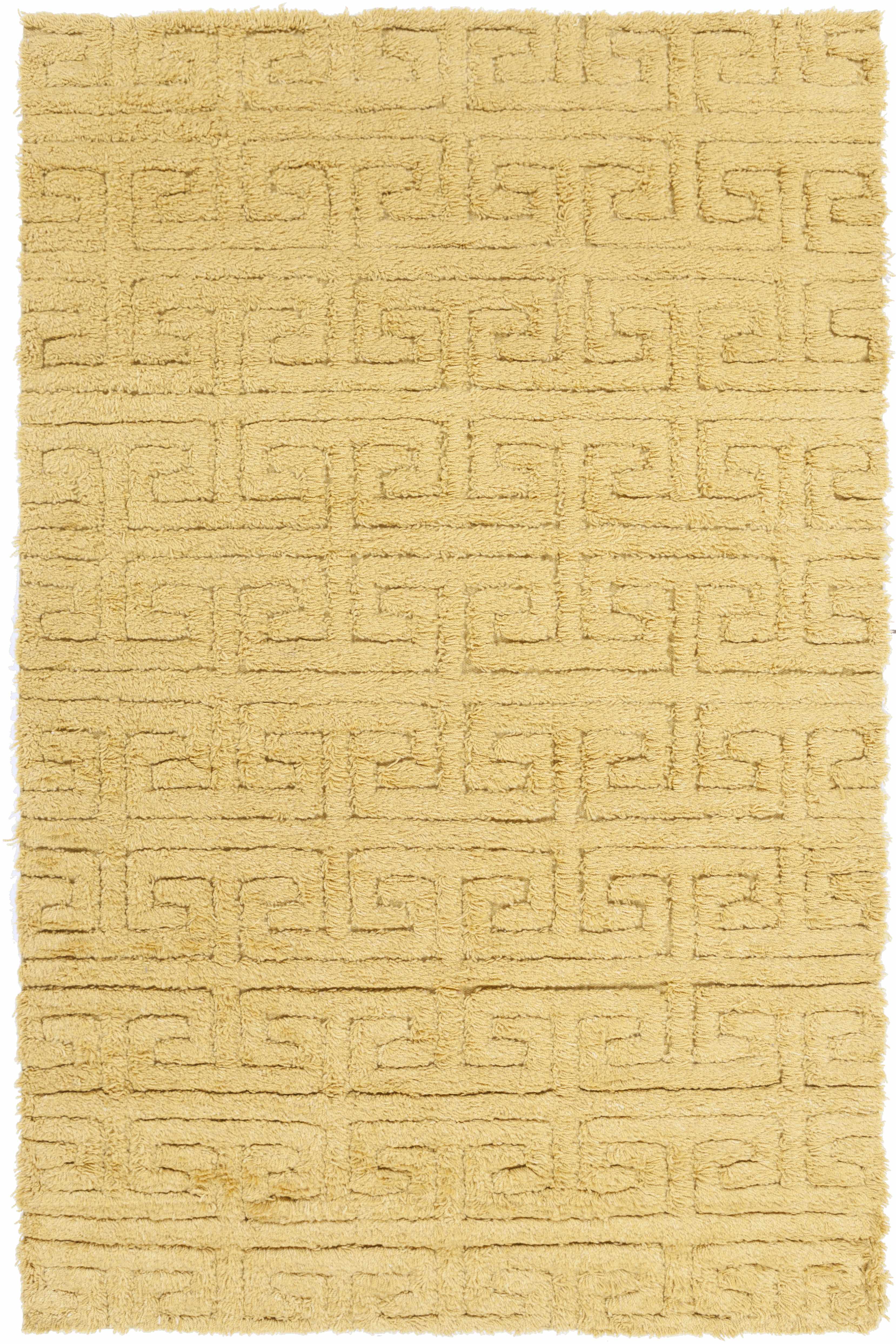 Omagh 2' x 3' Textural Shag Plush Solid Wool Area Rug - Hauteloom