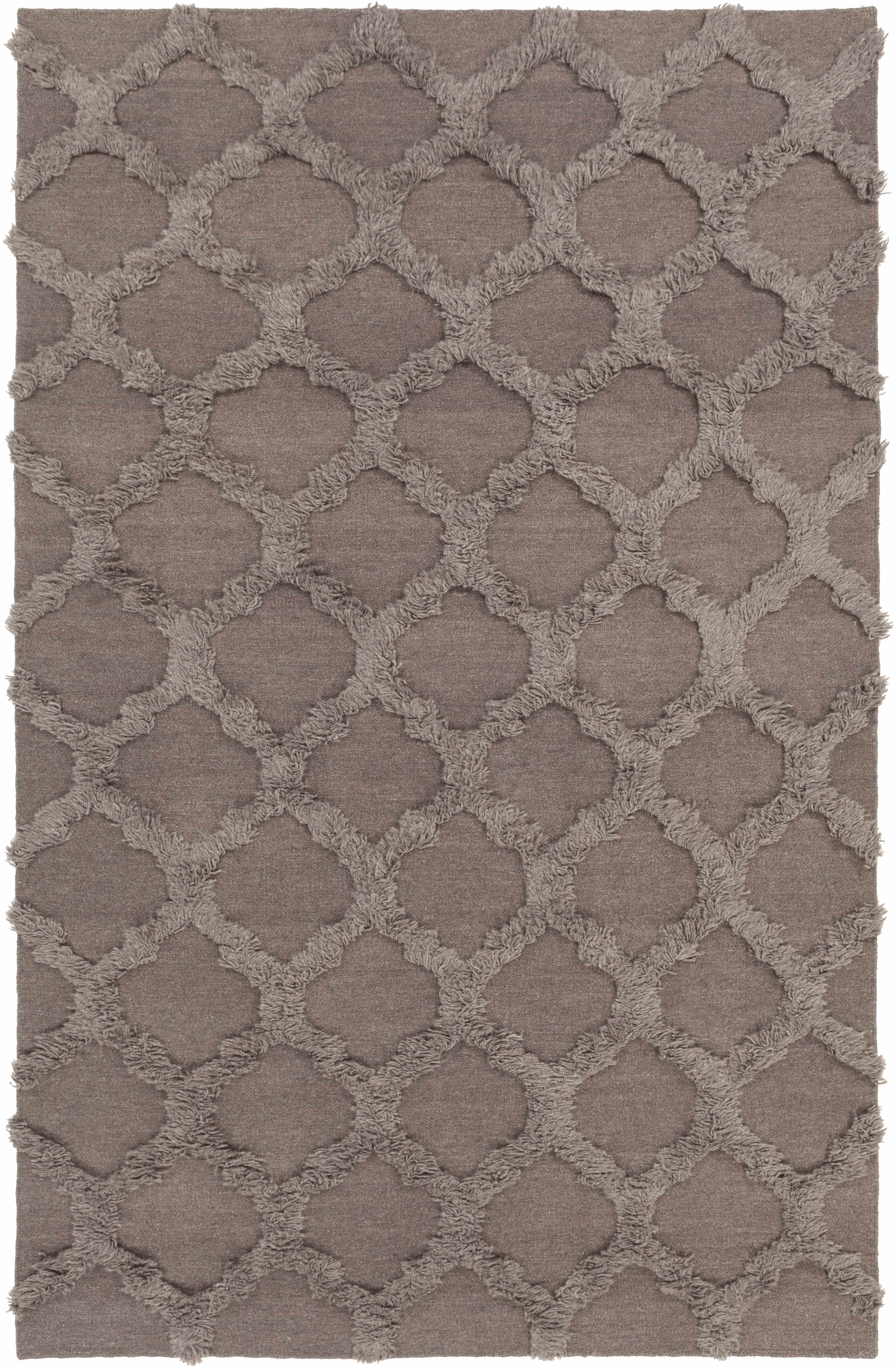 Saulsville 2' x 3' Textural Moroccan Farmhouse Trellis Wool Area Rug - Hauteloom