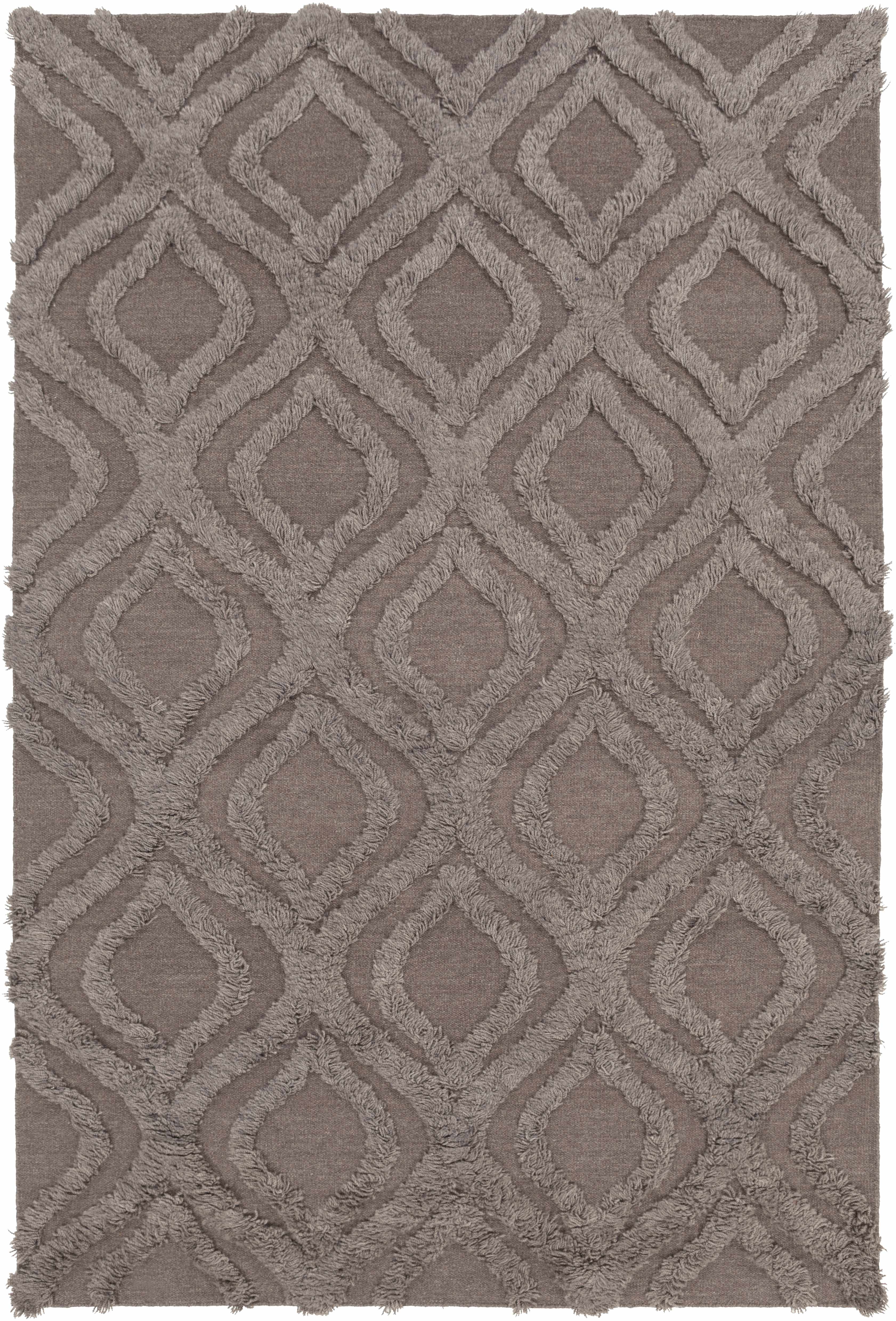 Sheerness 8' x 11' Textural Moroccan Farmhouse Trellis Wool Area Rug - Hauteloom