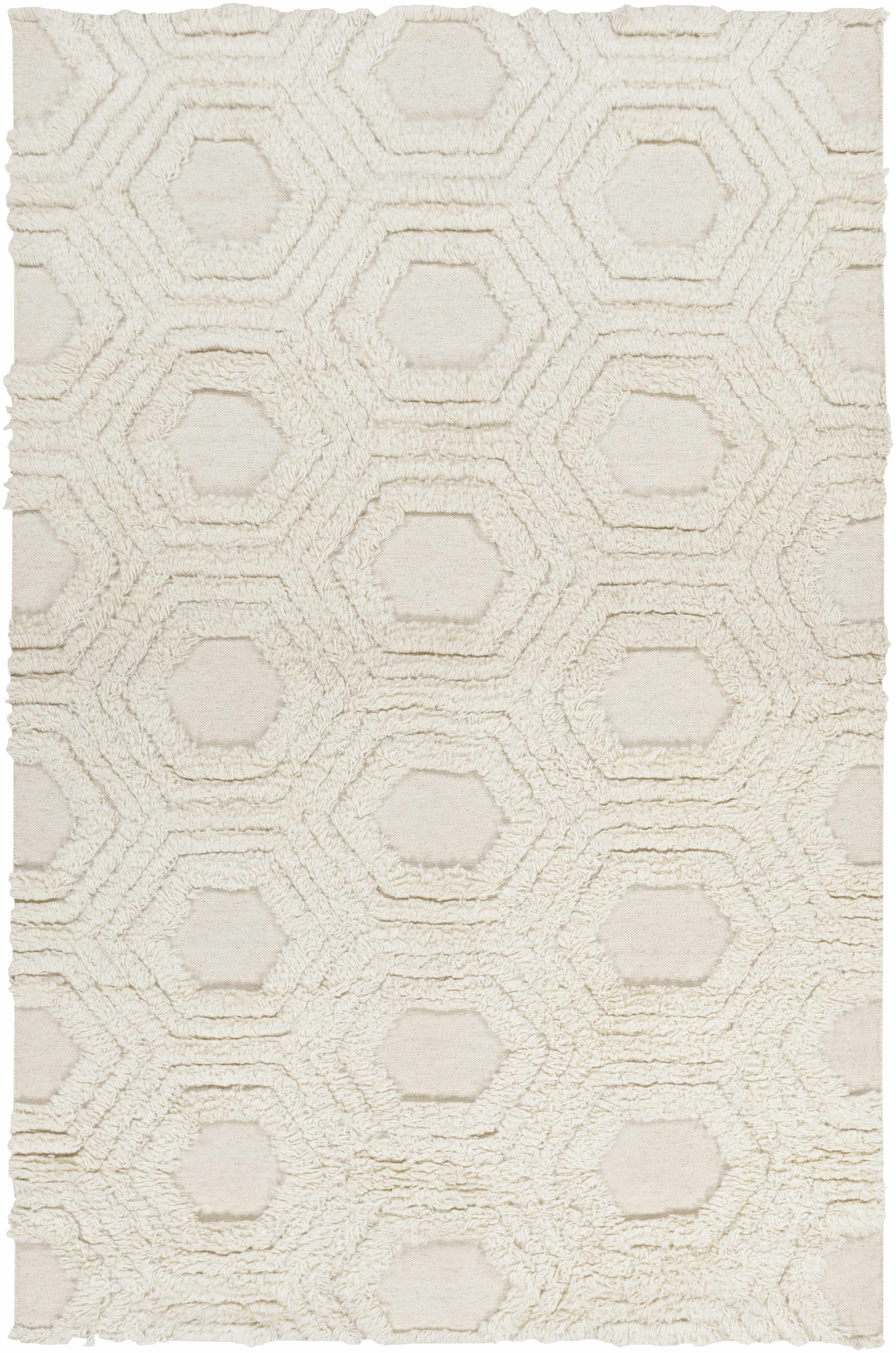 Kearsarge 2' x 3' Textural Moroccan Farmhouse Trellis Wool Area Rug - Hauteloom