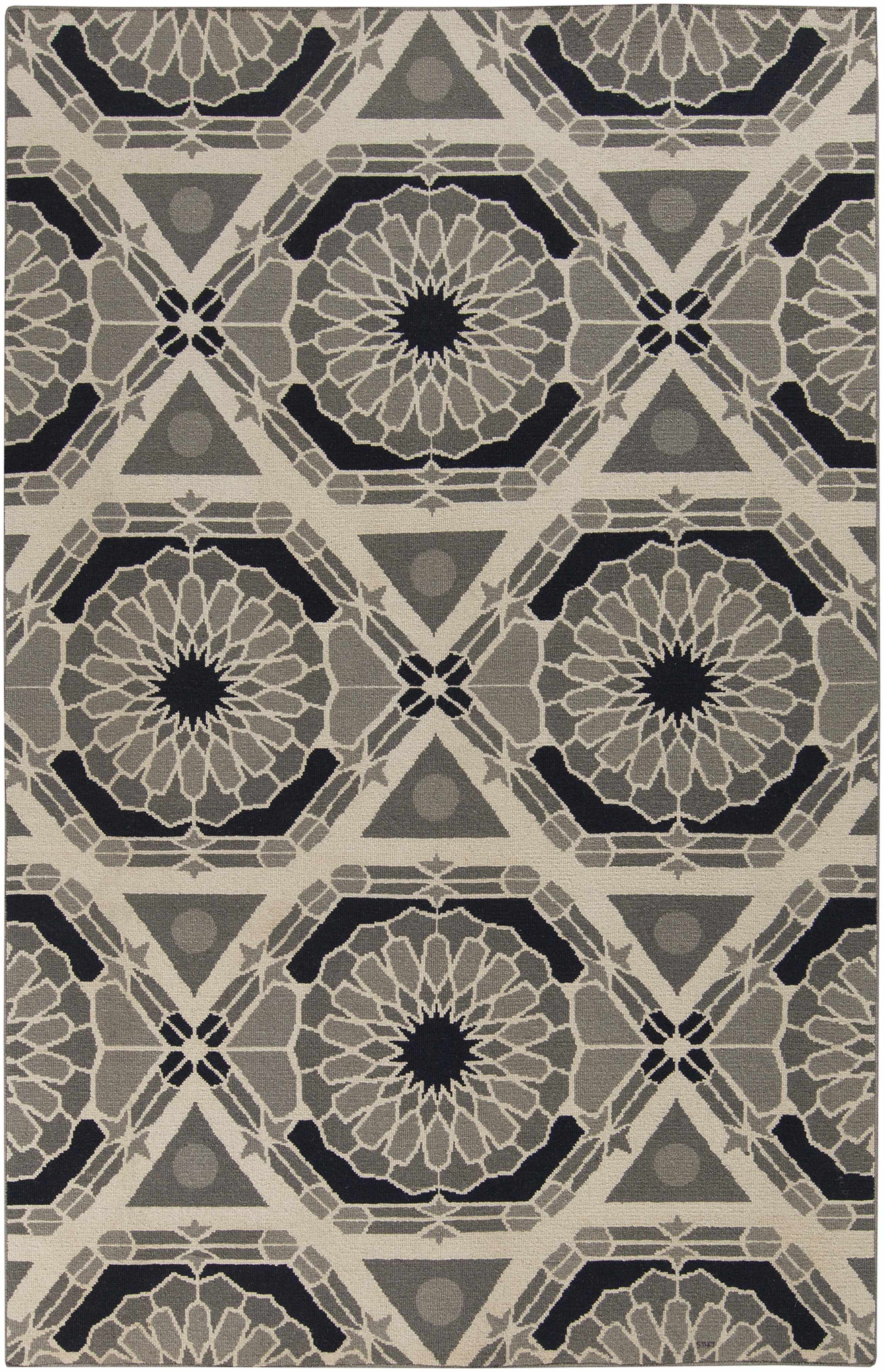 Hetland 5' x 8' Medallions and Damask Updated Bohemian Wool Area Rug - Hauteloom