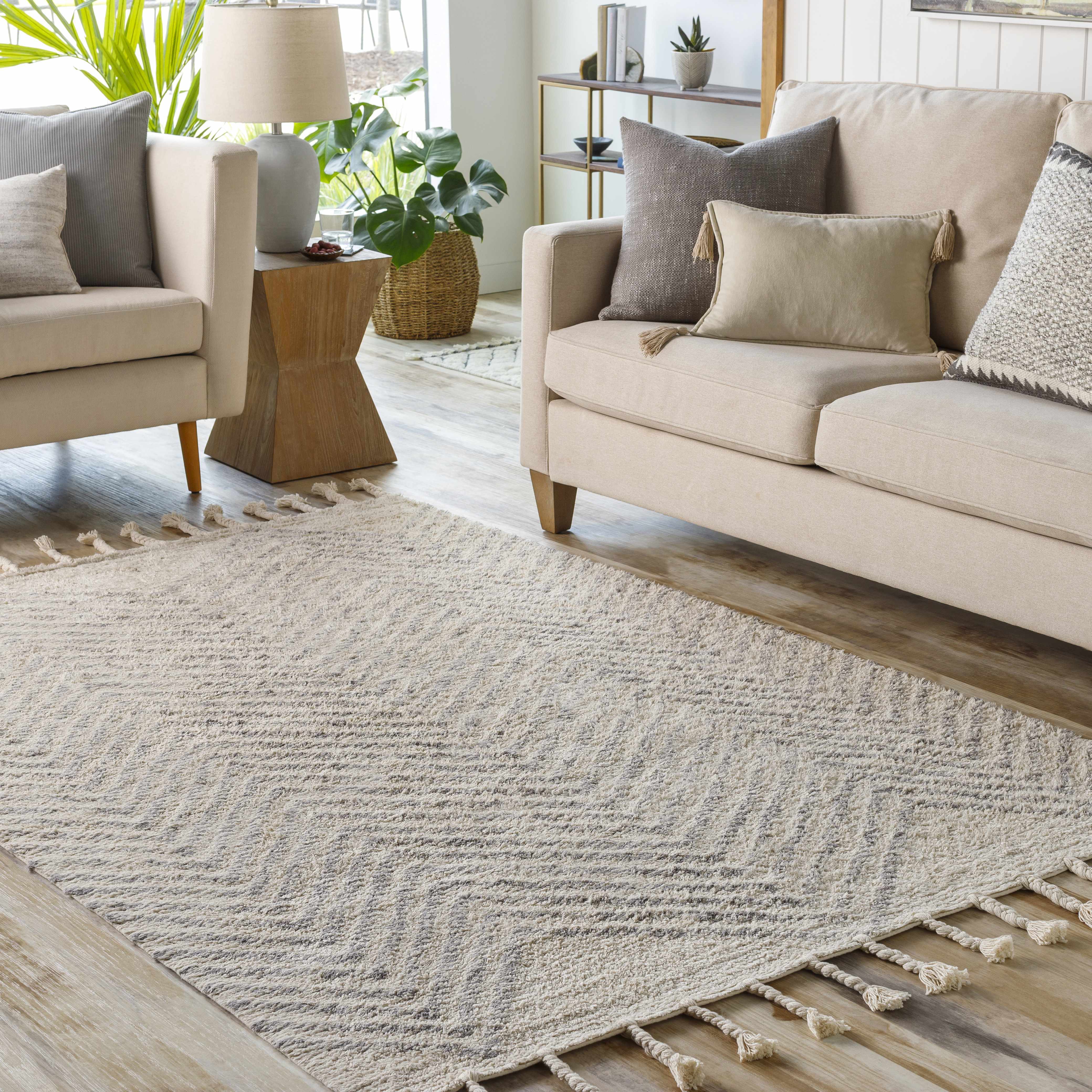Henllan 8' x 10' Moroccan Farmhouse Wool Cotton Area Rug - Hauteloom