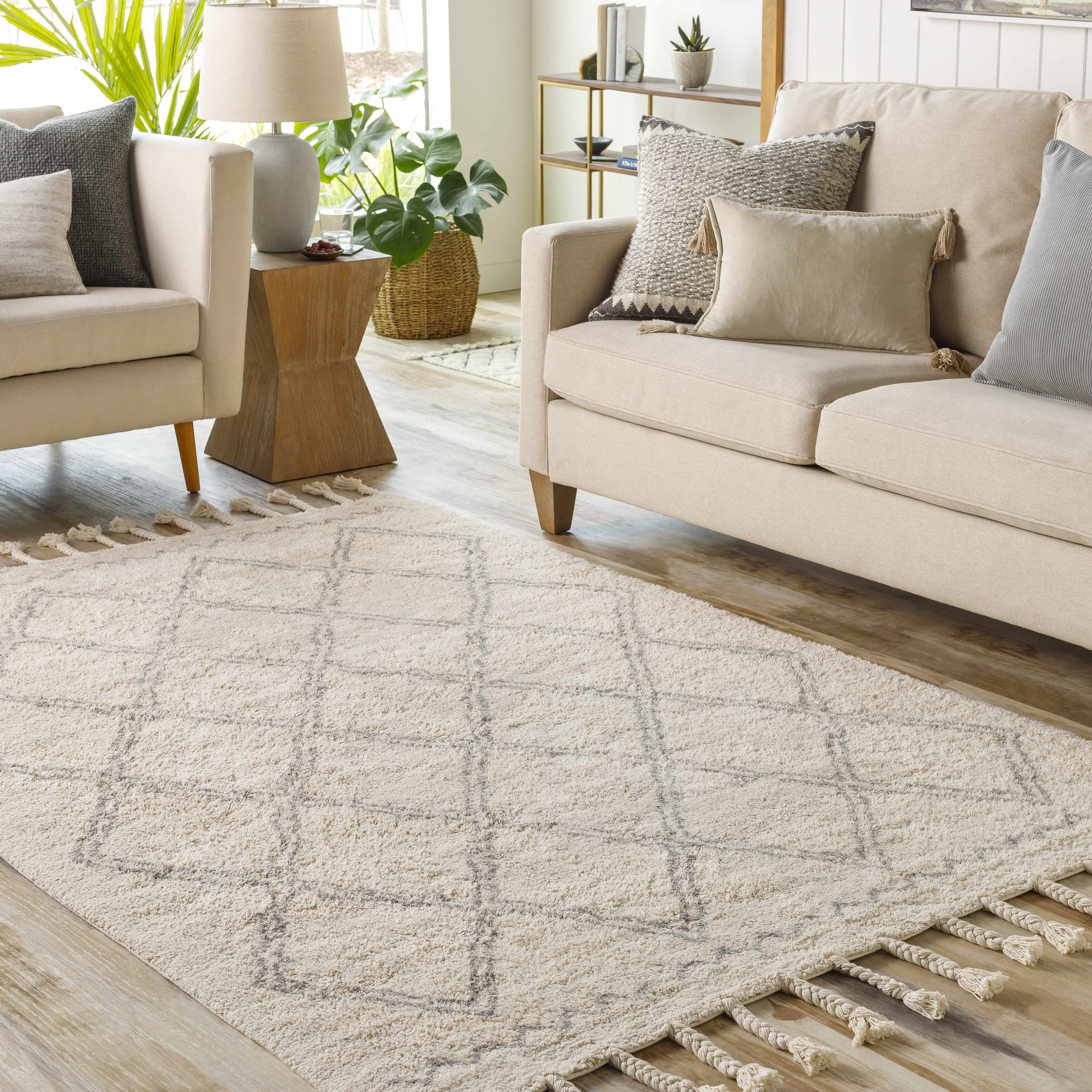 Harvester 8' x 10' Moroccan Farmhouse Wool Cotton Area Rug - Hauteloom