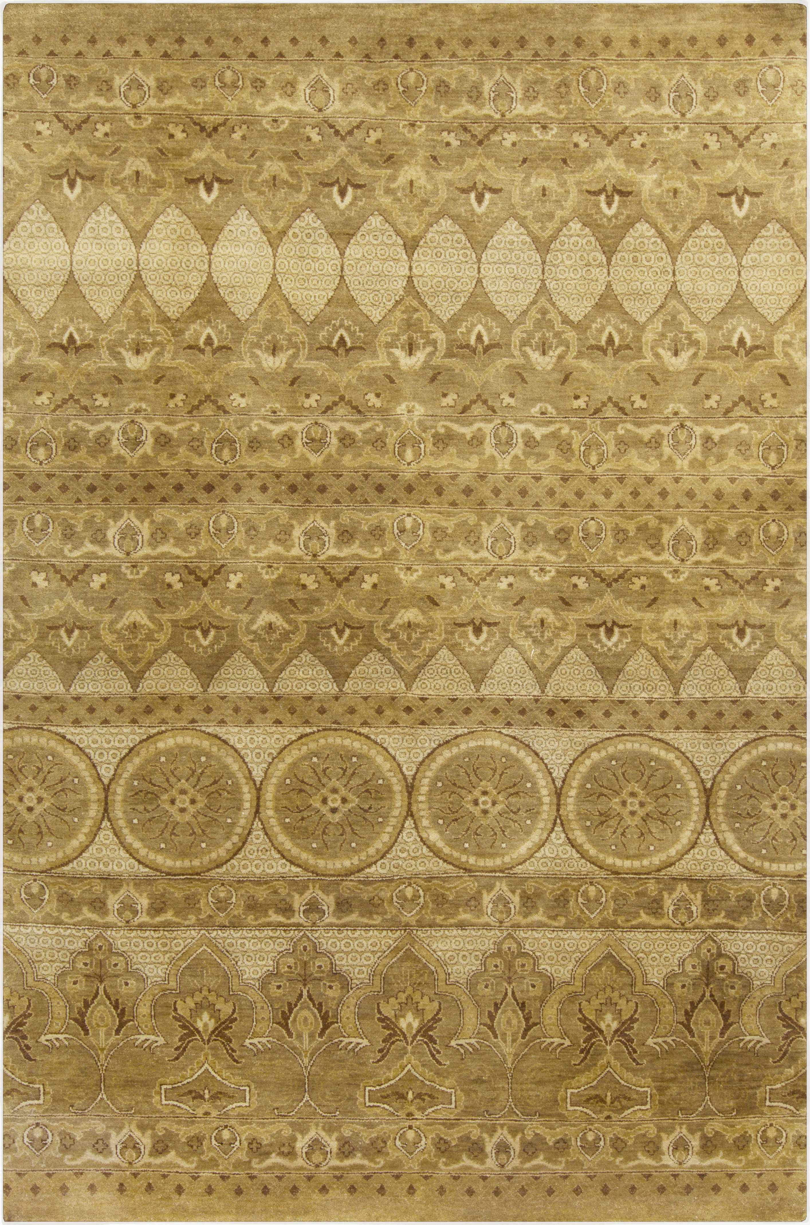 Portis 5'6in x 8'6in Traditional Moroccan Bohemian Farmhouse NZ Wool Area Rug - Hauteloom