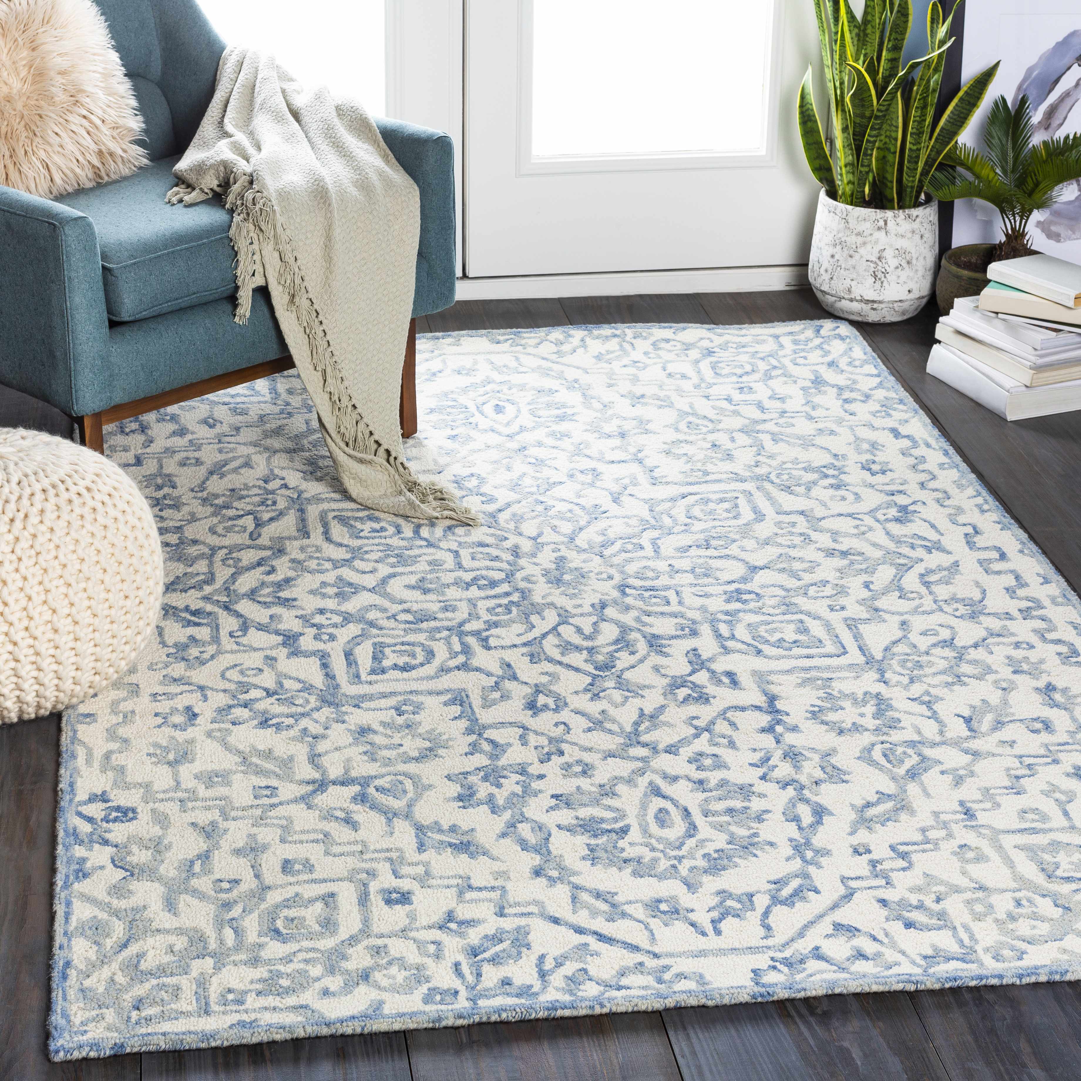 Clementsville 5' x 7'6in Traditional Wool Area Rug - Hauteloom