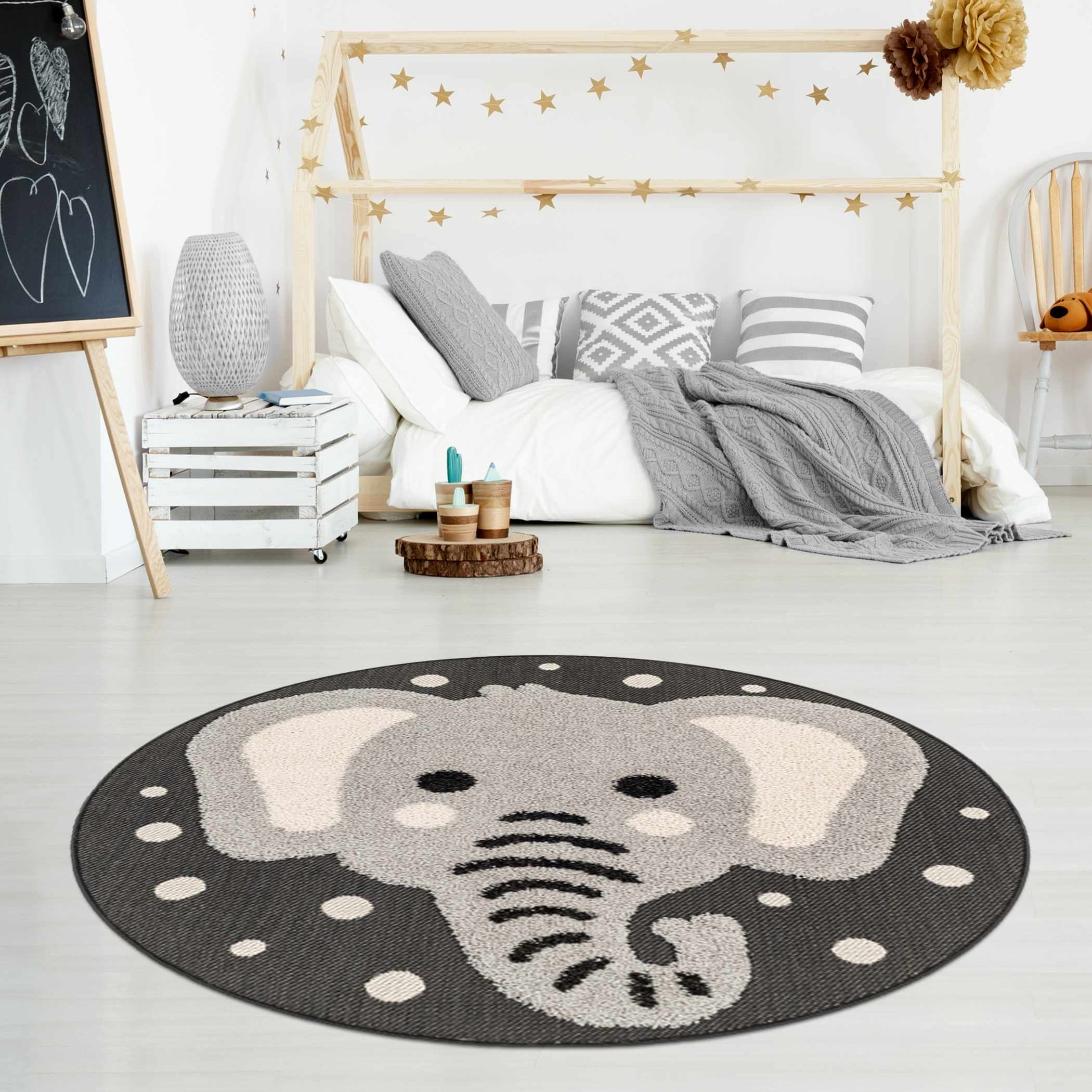 Rida 5'3in Round Outdoor Area Rug - Hauteloom