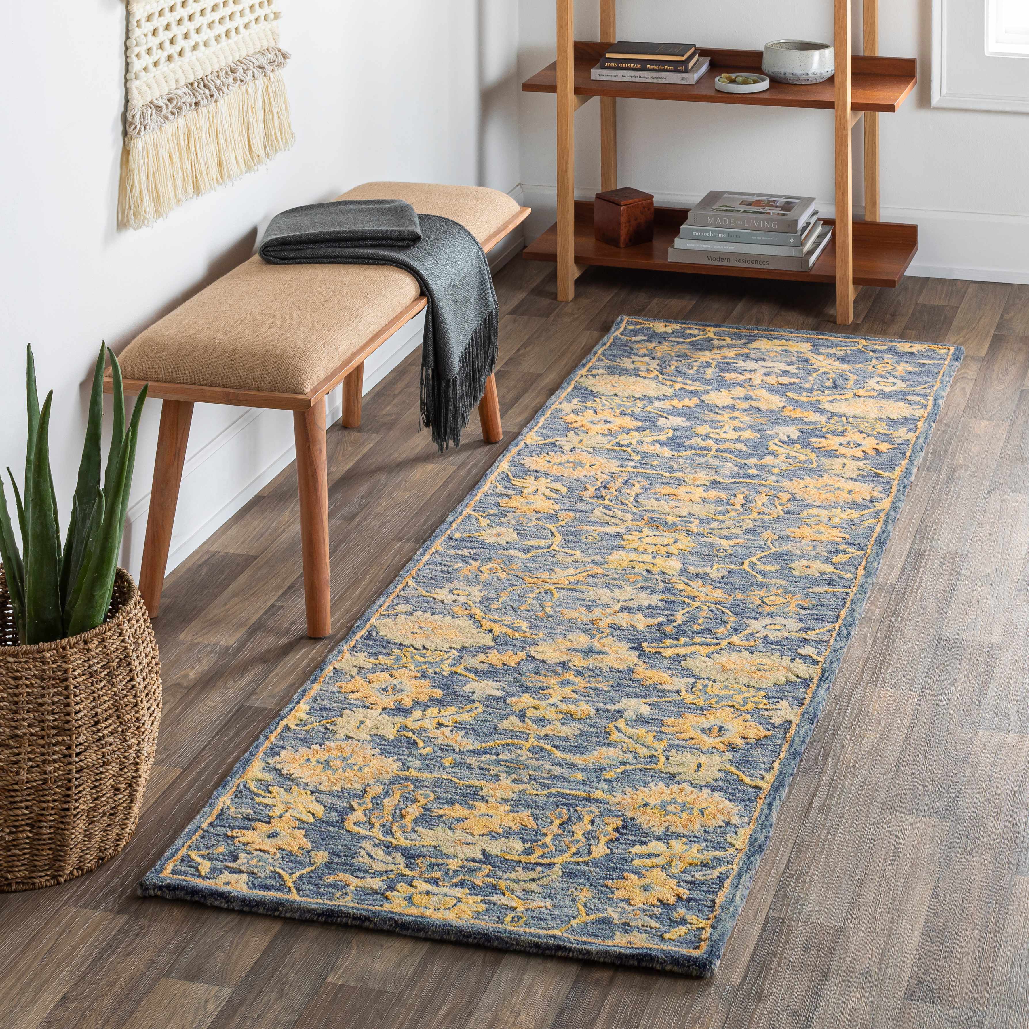 Cagwait 2'6in x 8' Traditional Updated Traditional Farmhouse Wool Runner - Hauteloom