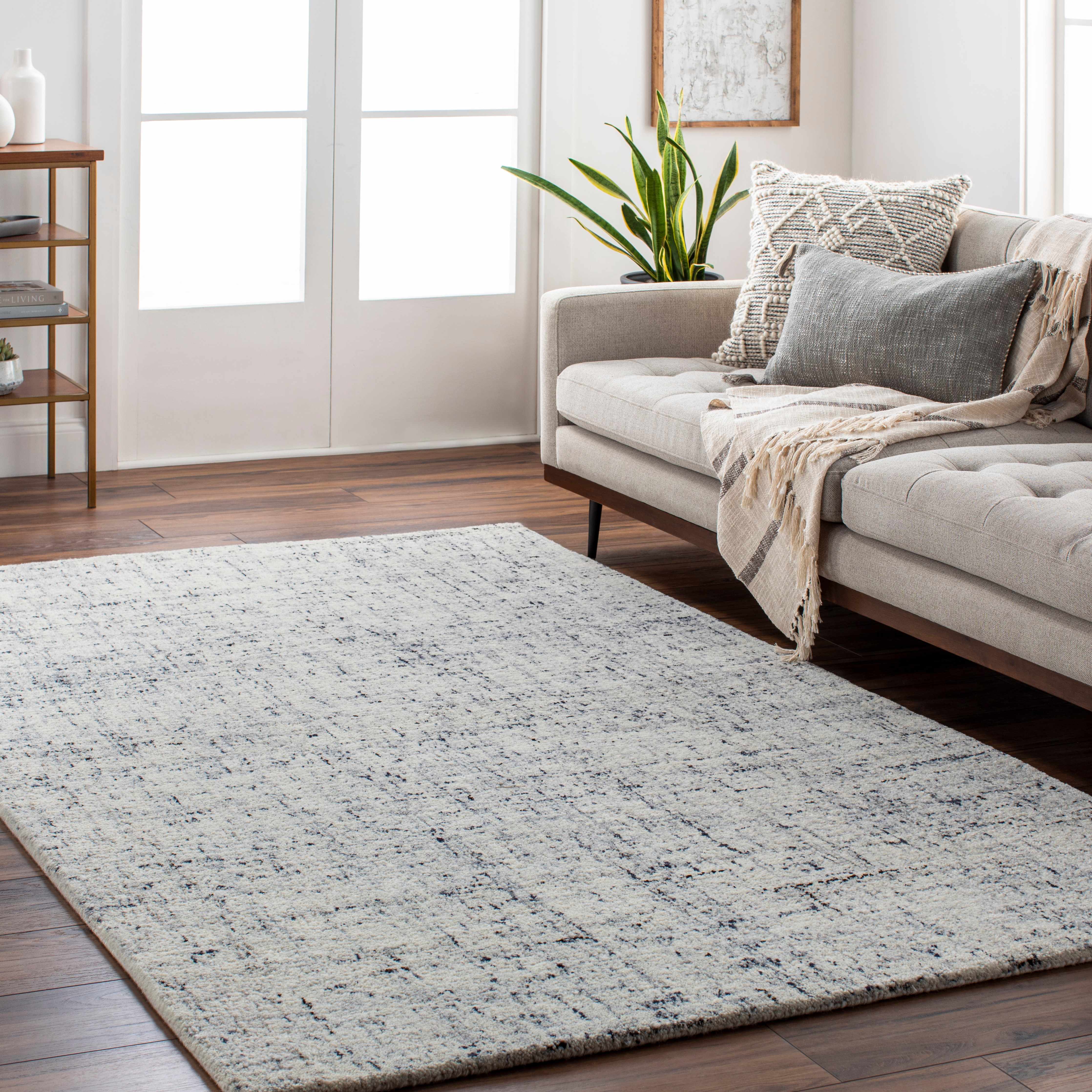 Tanana 5' x 7'6in Modern Handmade Wool Farmhouse Wool Area Rug - Hauteloom