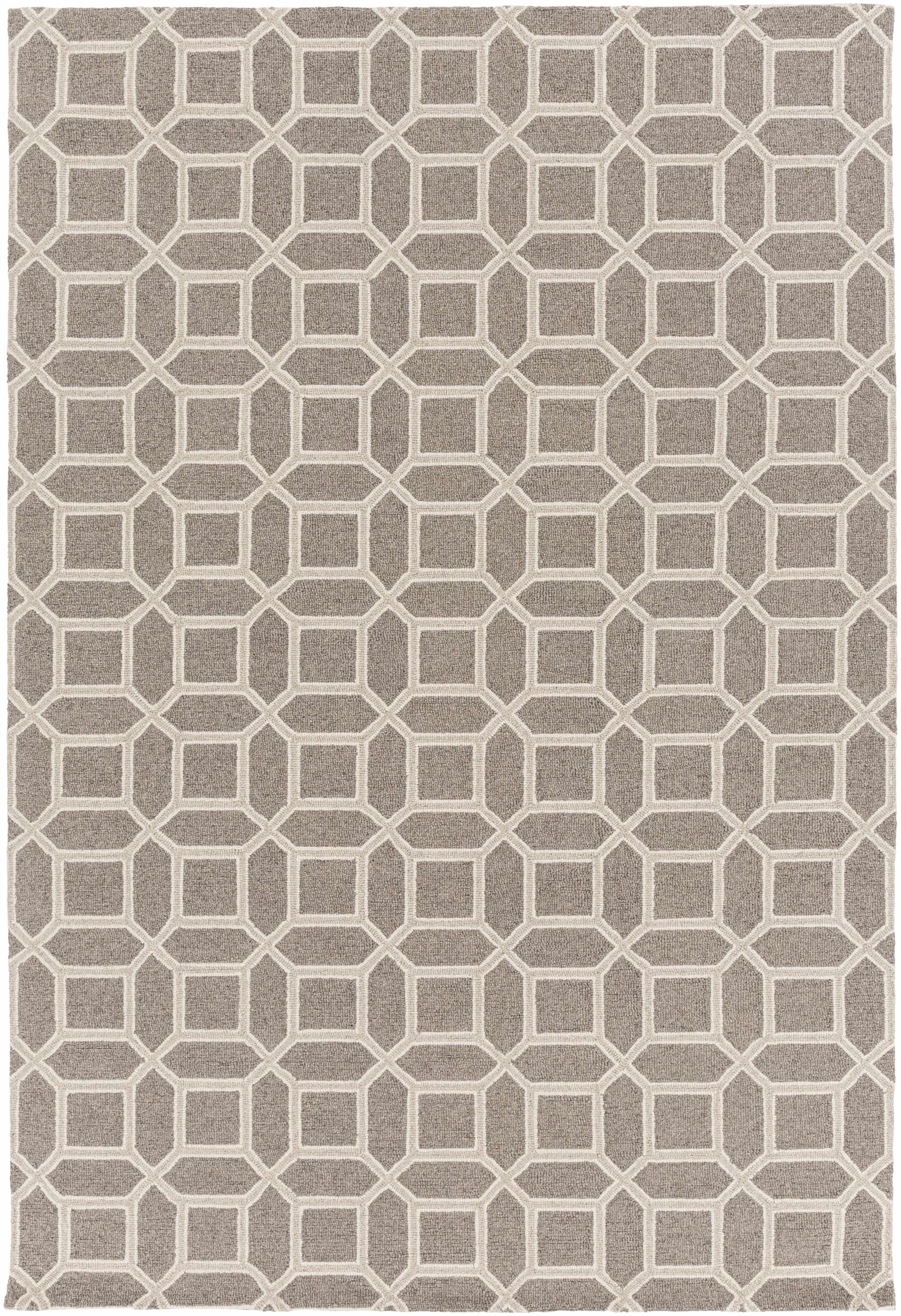 Lucile 9' x 13' Transitional Modern Moroccan Trellis Wool Area Rug - Hauteloom