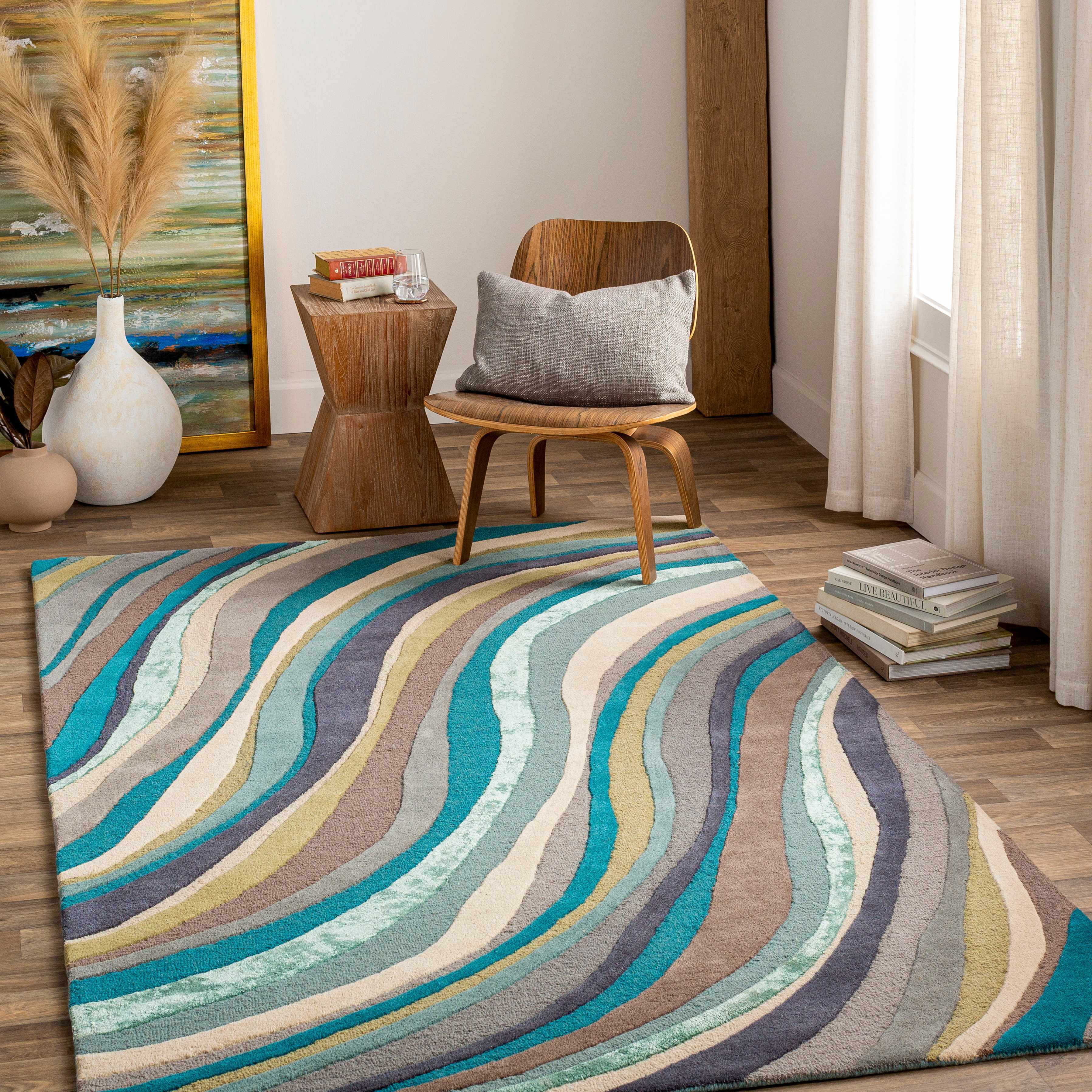 Mullinville 8' x 10' Modern Wool Area Rug - Hauteloom