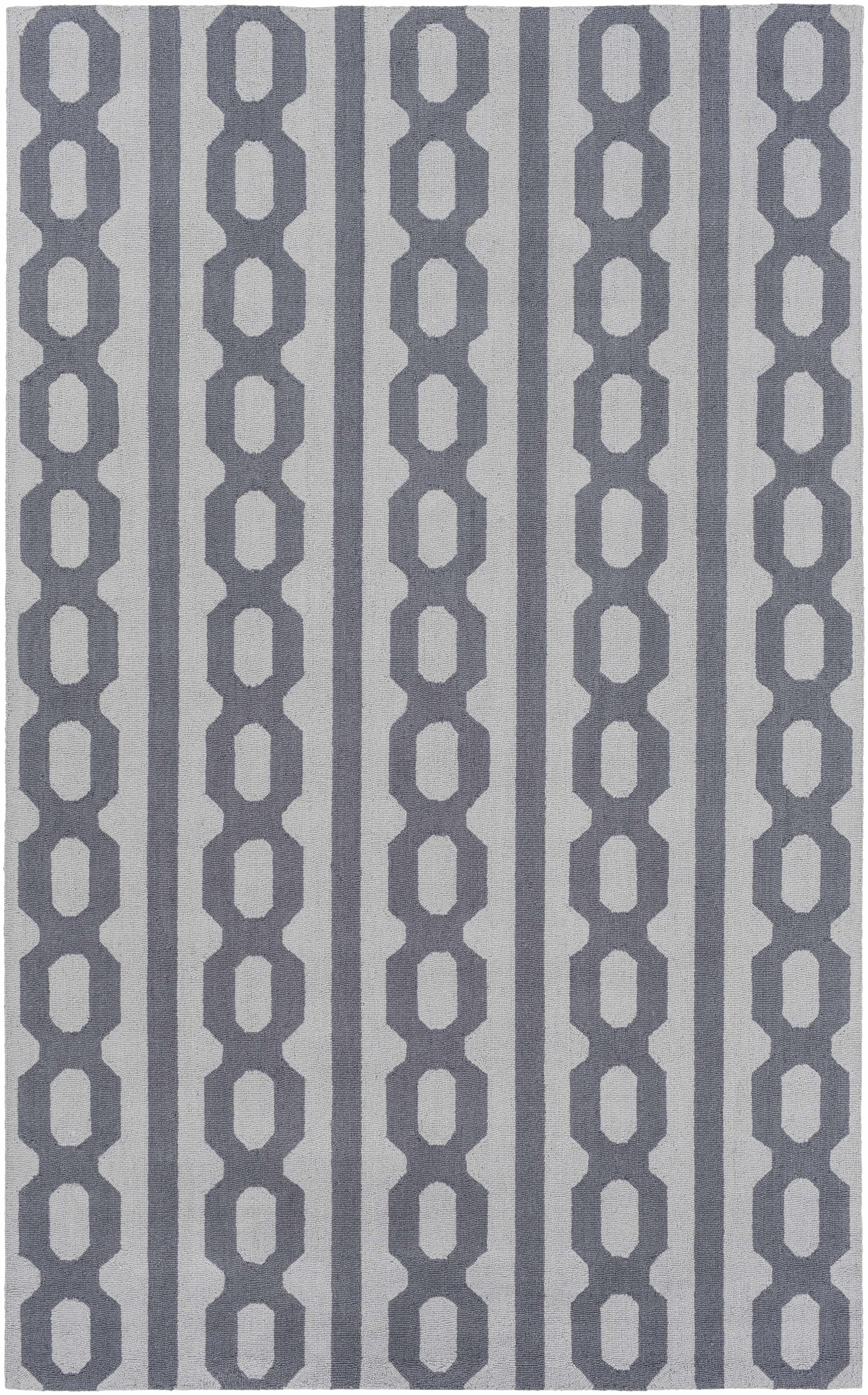 Thoreau 8' x 10' Modern Solid Stripes Wool Area Rug - Hauteloom