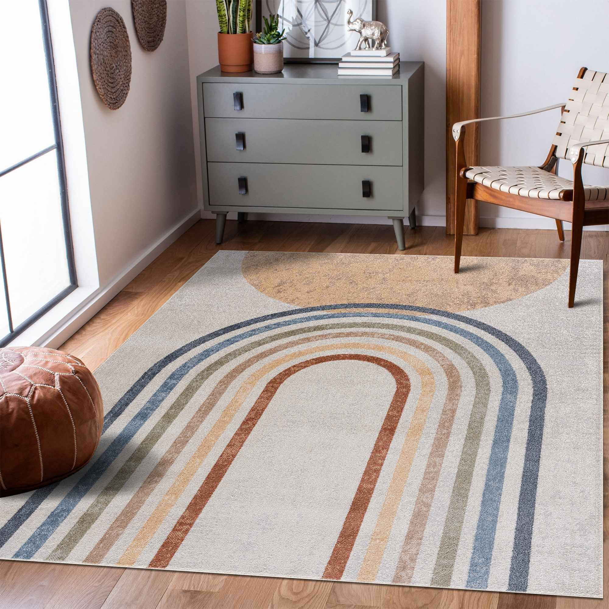 Giza 6'7in x 9' Washable Area Rug - Hauteloom