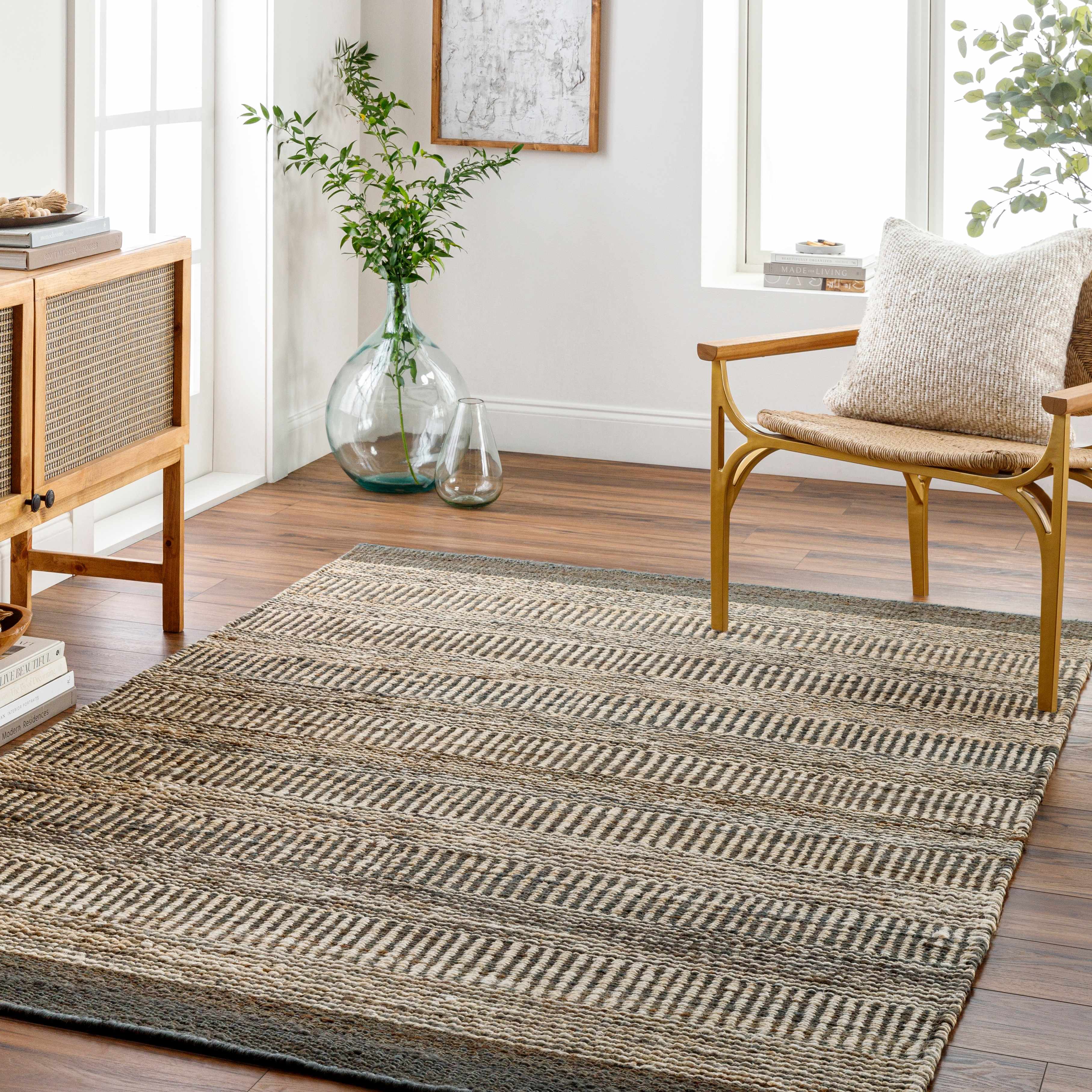 Elle 8' x 10' Jute Area Rug - Hauteloom
