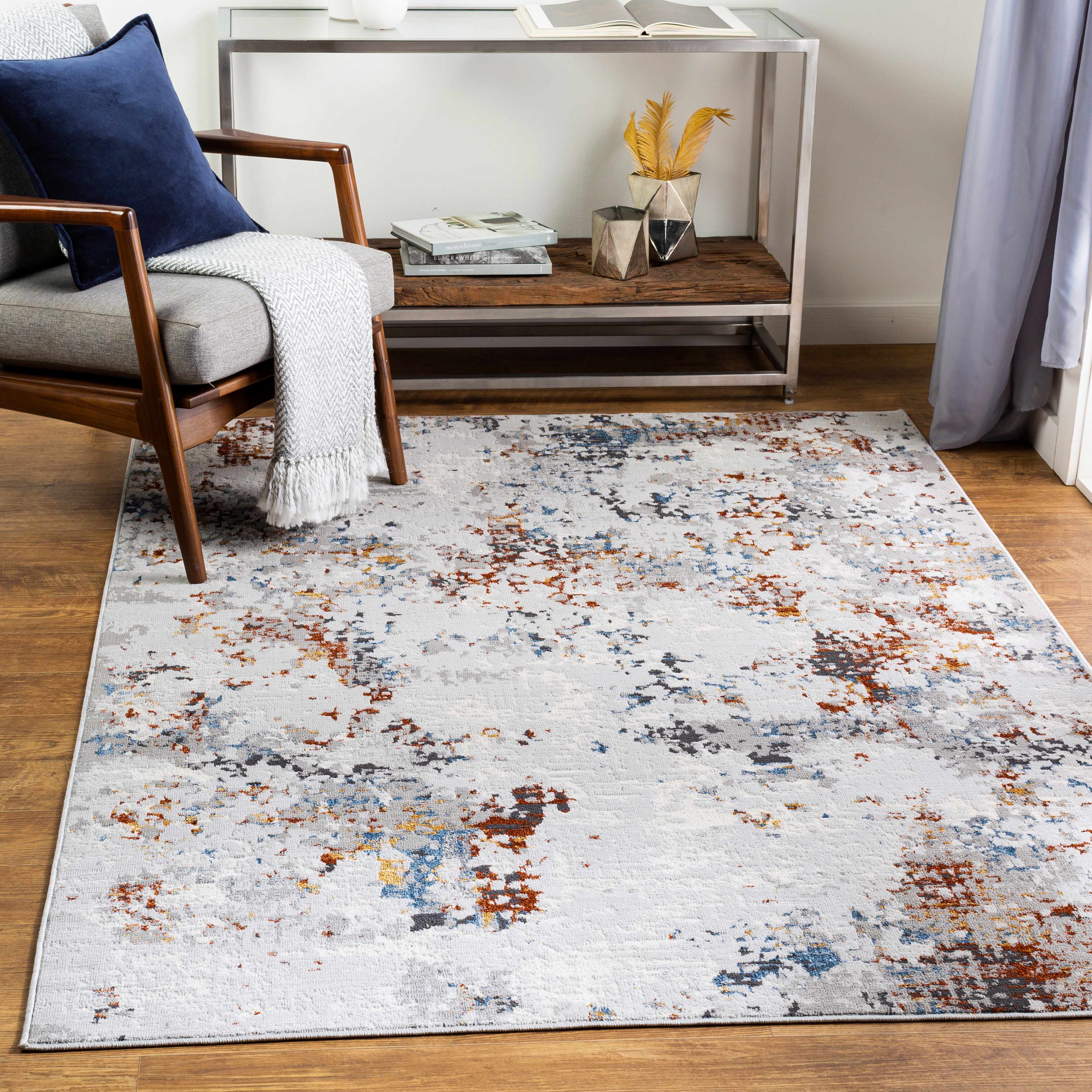 Pincourt 5'2in x 7' Modern Contemporary Abstract Bohemian Area Rug - Hauteloom