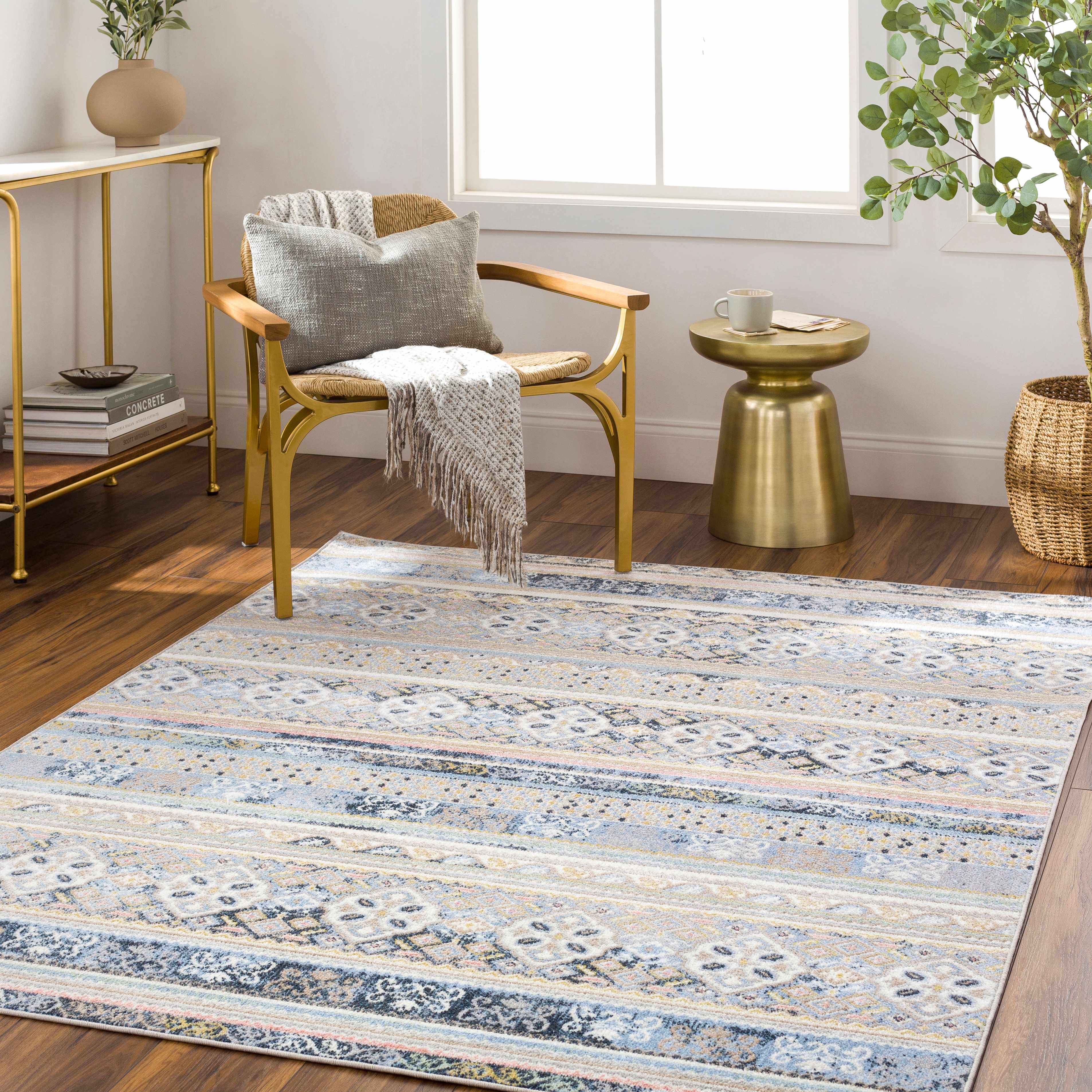 Boyko 6'7in x 9' Washable Area Rug - Hauteloom