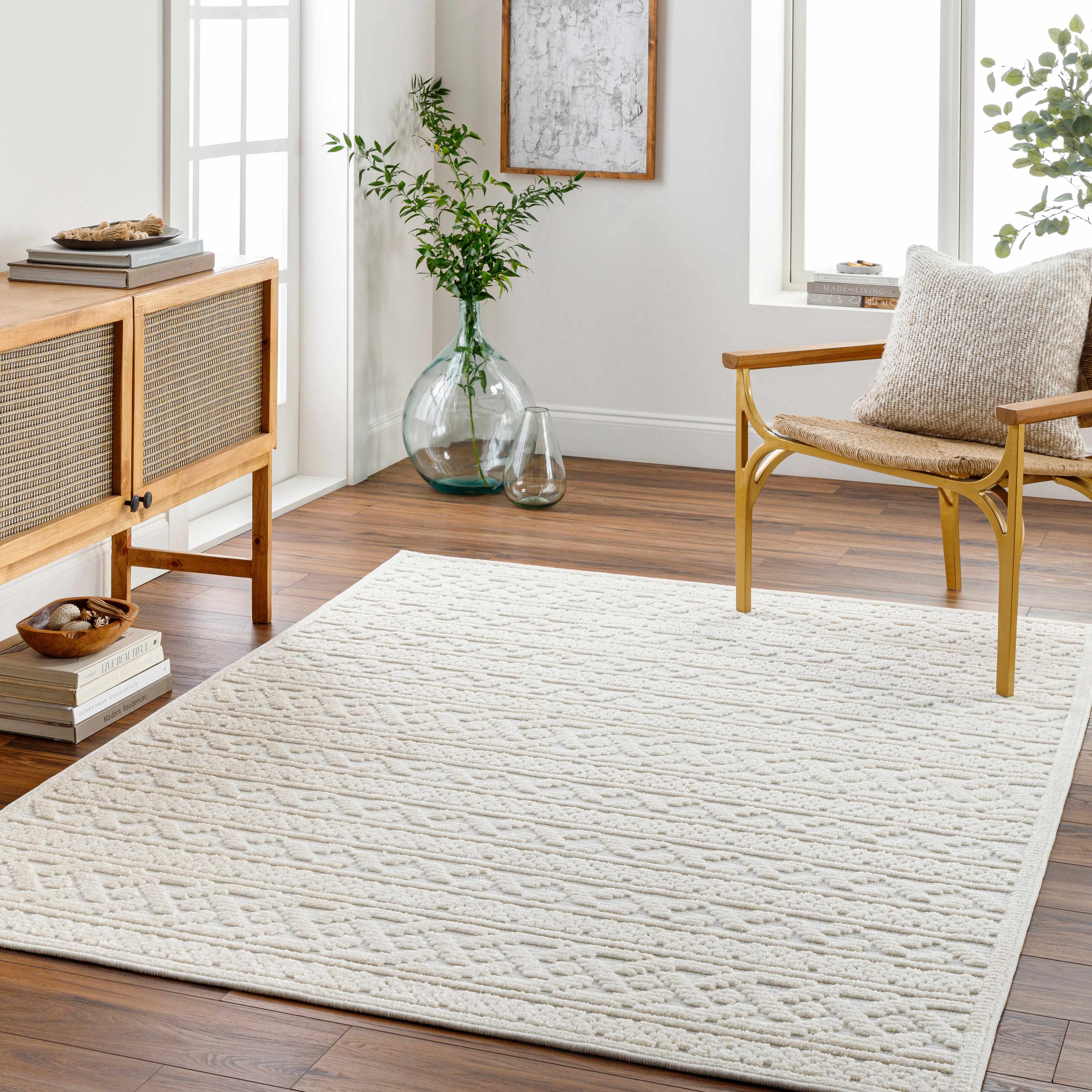 Fadey 7'10in x 10'1in Washable Area Rug - Hauteloom