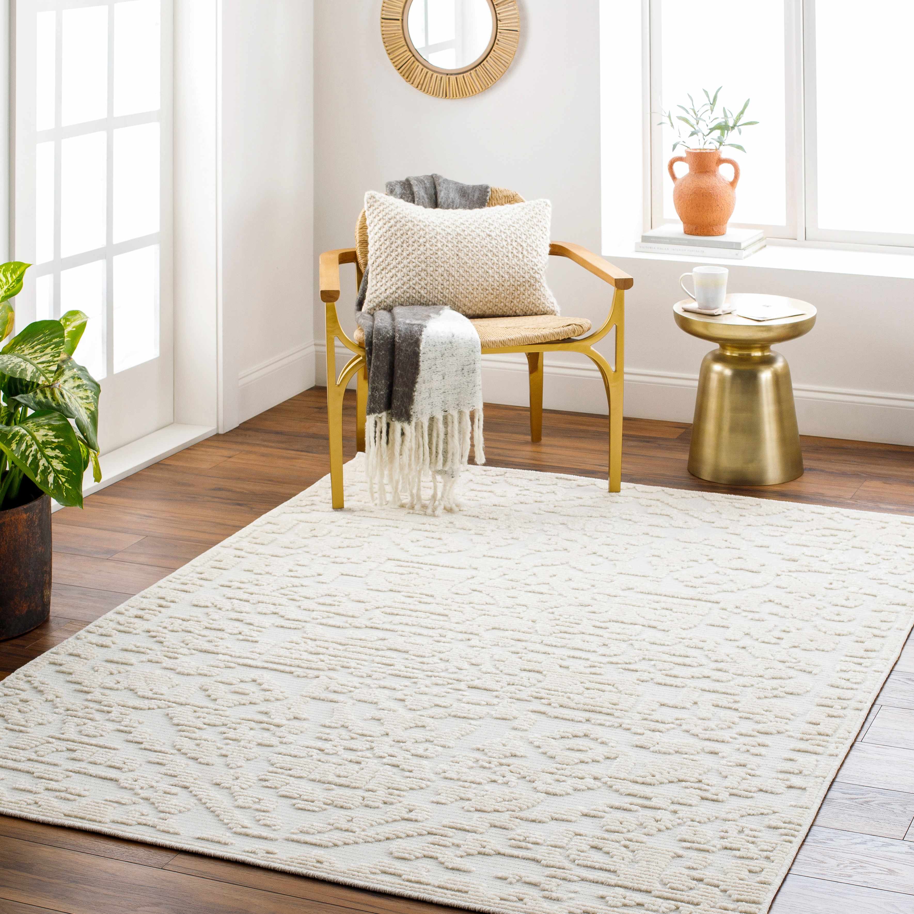 Beren 7'10in x 10'1in Washable Area Rug - Hauteloom