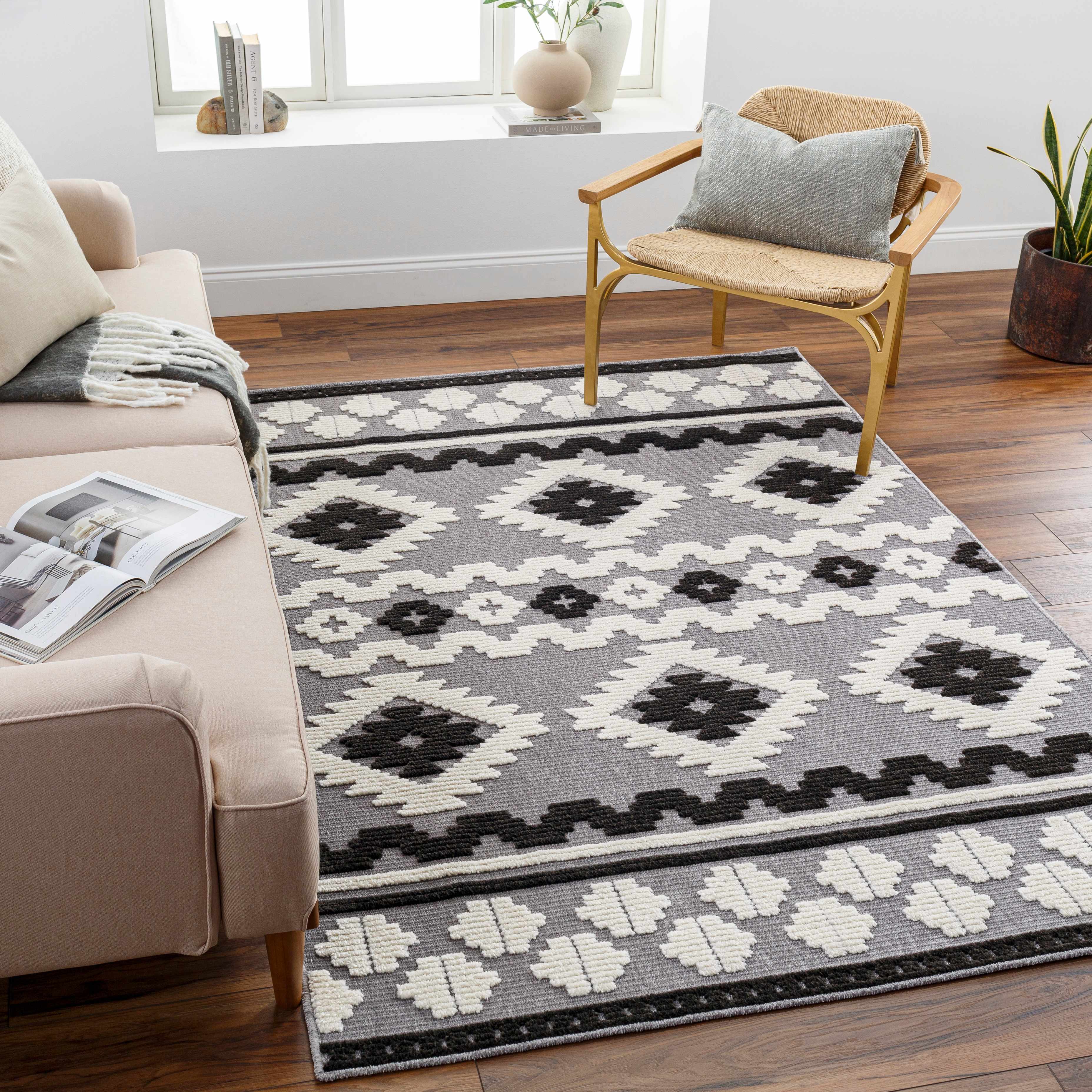 Noki 7'10in x 10'1in Washable Area Rug - Hauteloom
