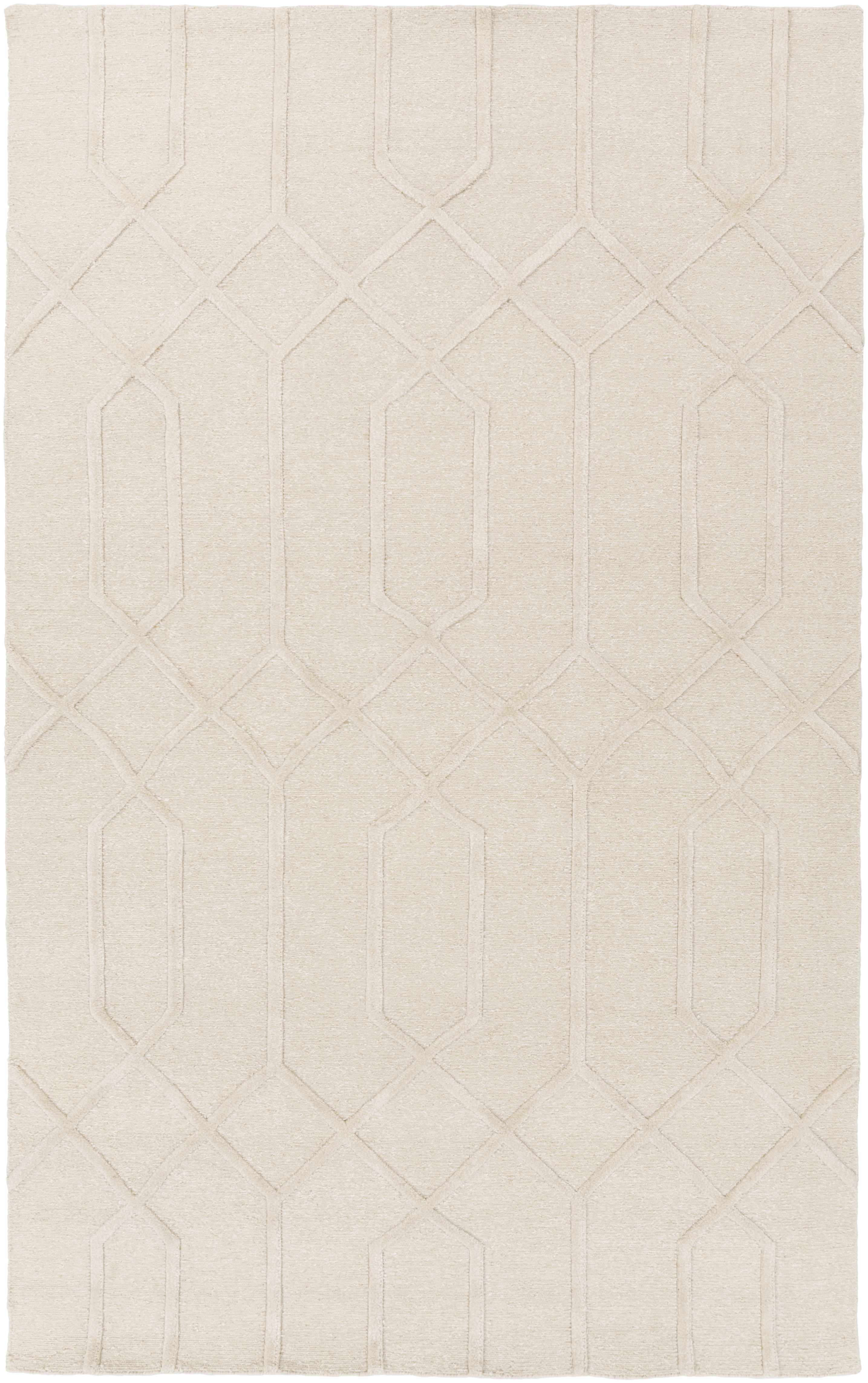 Raritan 4' x 6' Solid & Border Wool Area Rug - Hauteloom